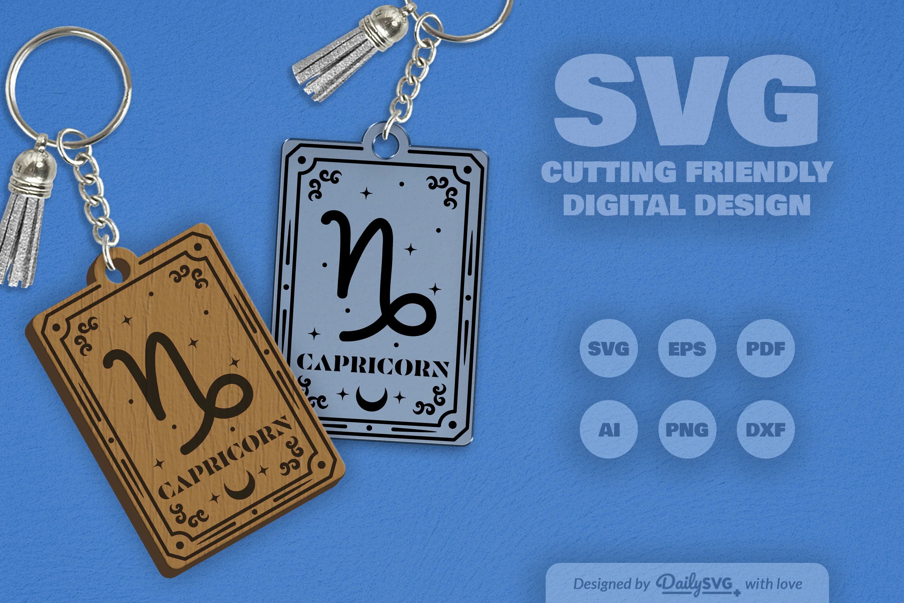 Capricorn Zodiac SVG Card SVG Bundle - CraftNest - Digital Crafting and Art