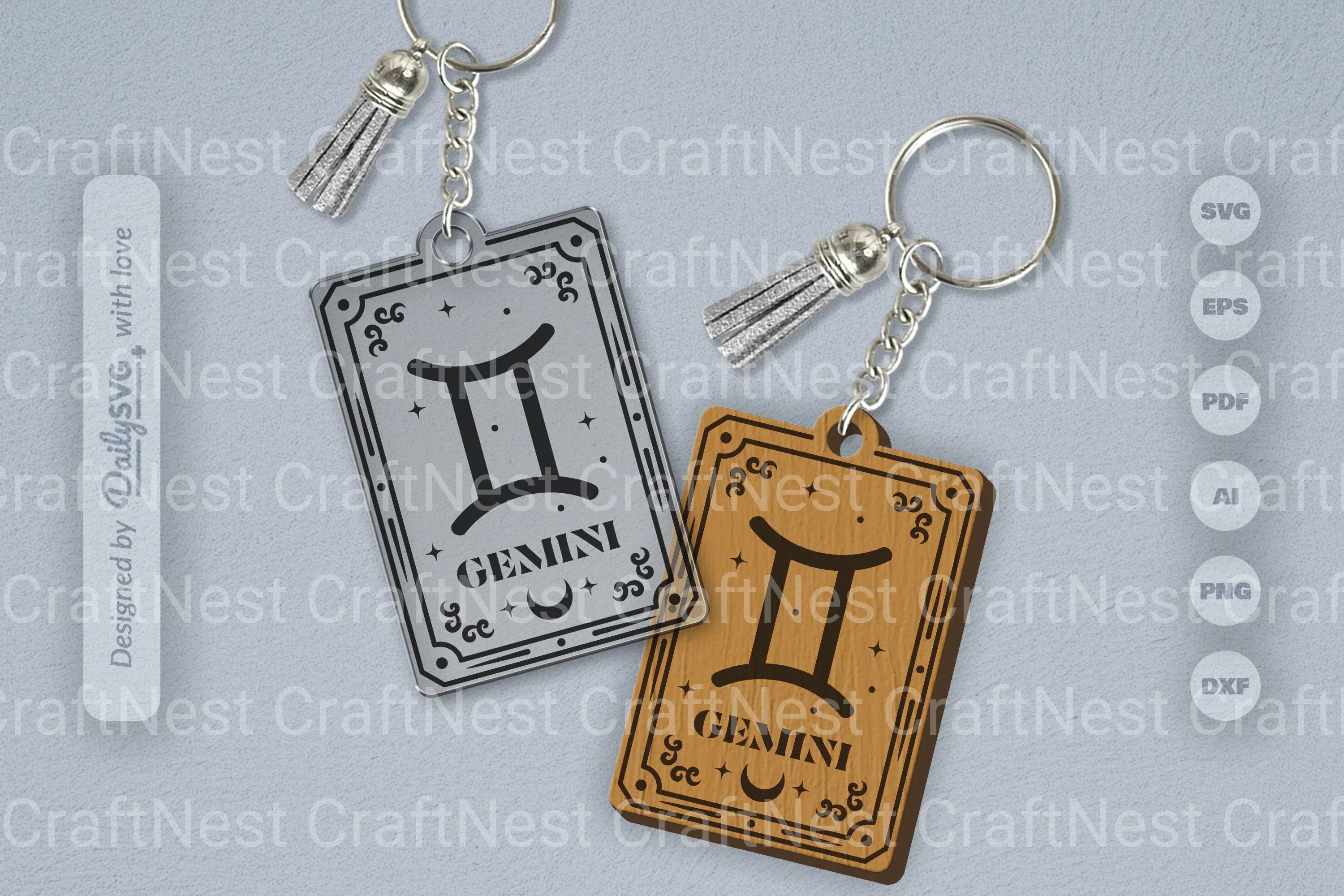 Gemini Zodiac SVG Card SVG Bundle