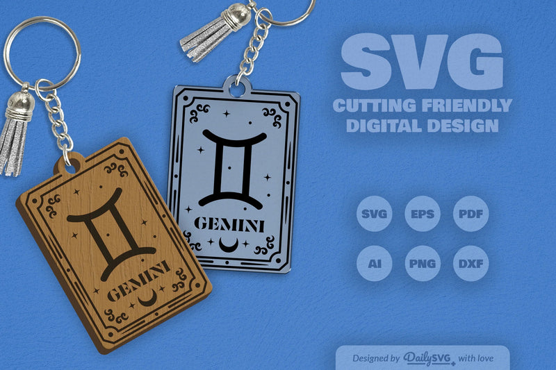 Gemini Zodiac SVG Card SVG Bundle - CraftNest - Digital Crafting and Art