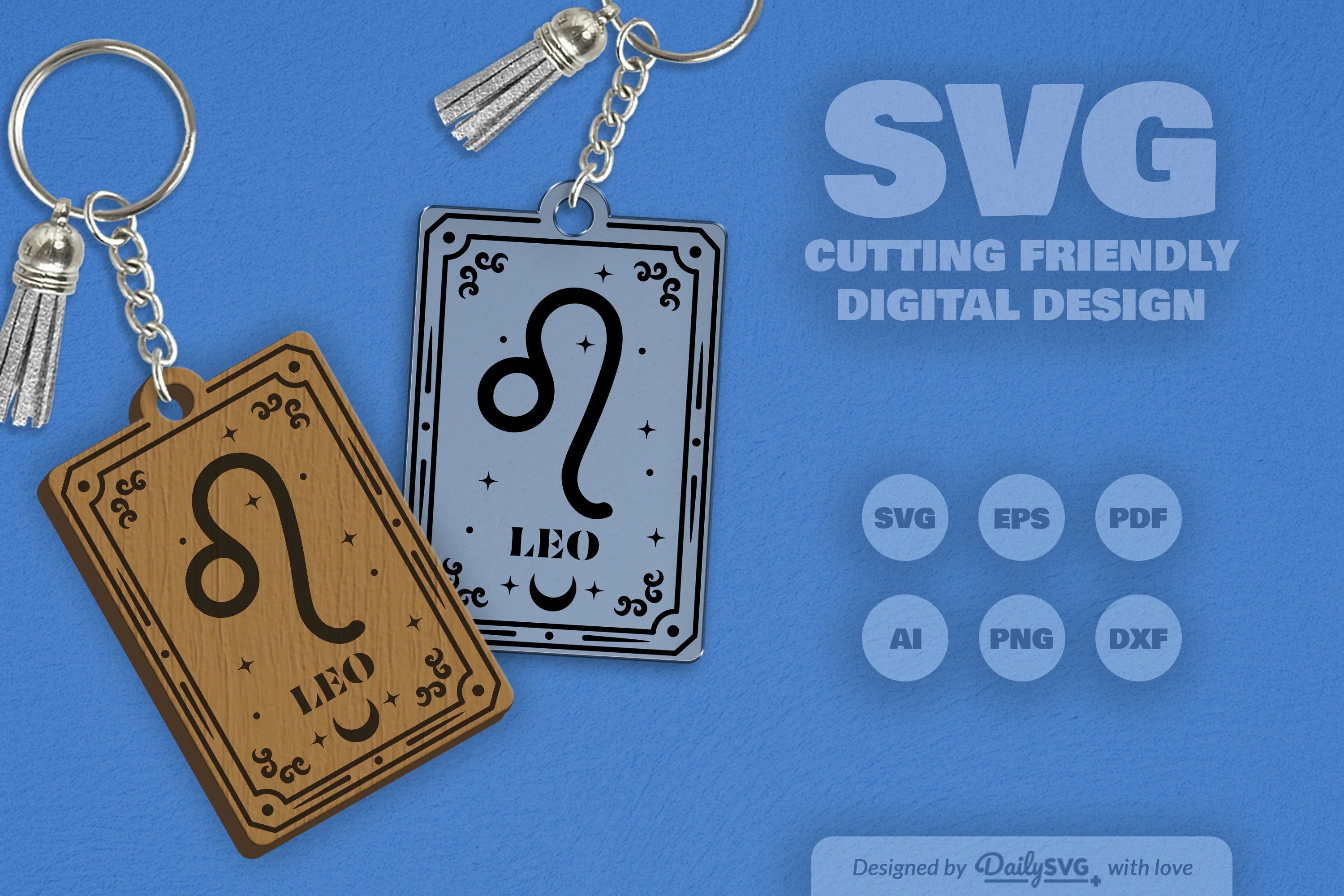 Zodiac Card Leo SVG Bundle - CraftNest - Digital Crafting and Art