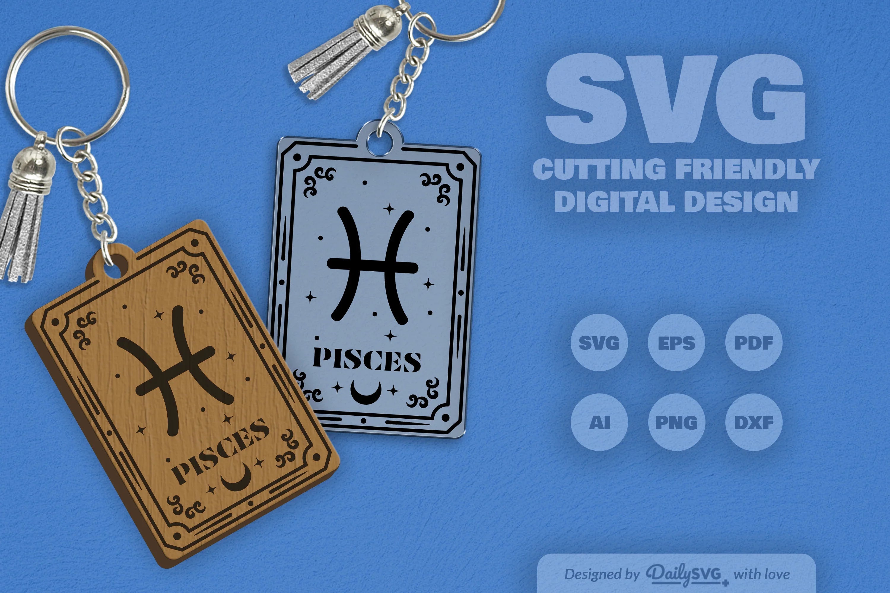Pisces Zodiac SVG Bundle for Crafting - CraftNest - Digital Crafting and Art