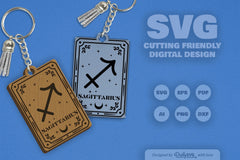 Zodiac SVG Bundle: Sagittarius Card Designs - CraftNest - Digital Crafting and Art