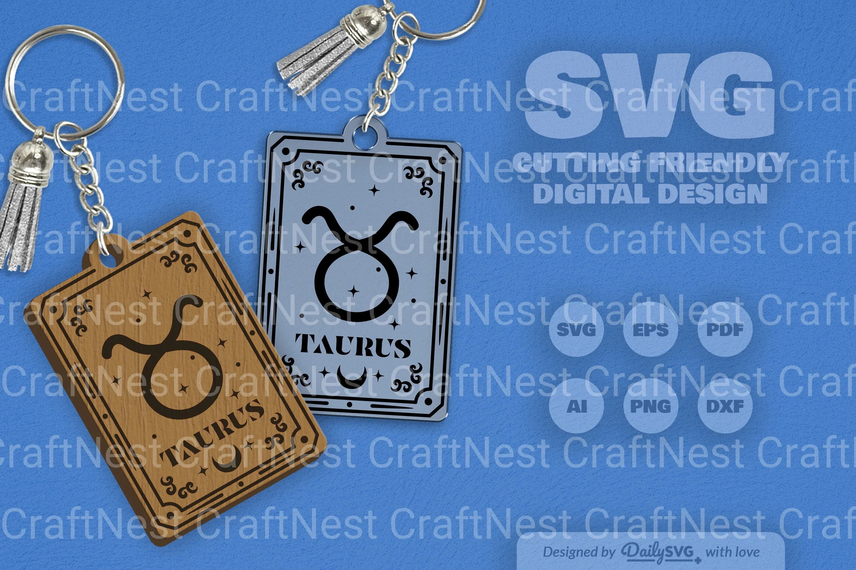 Zodiac Card Taurus SVG Bundle
