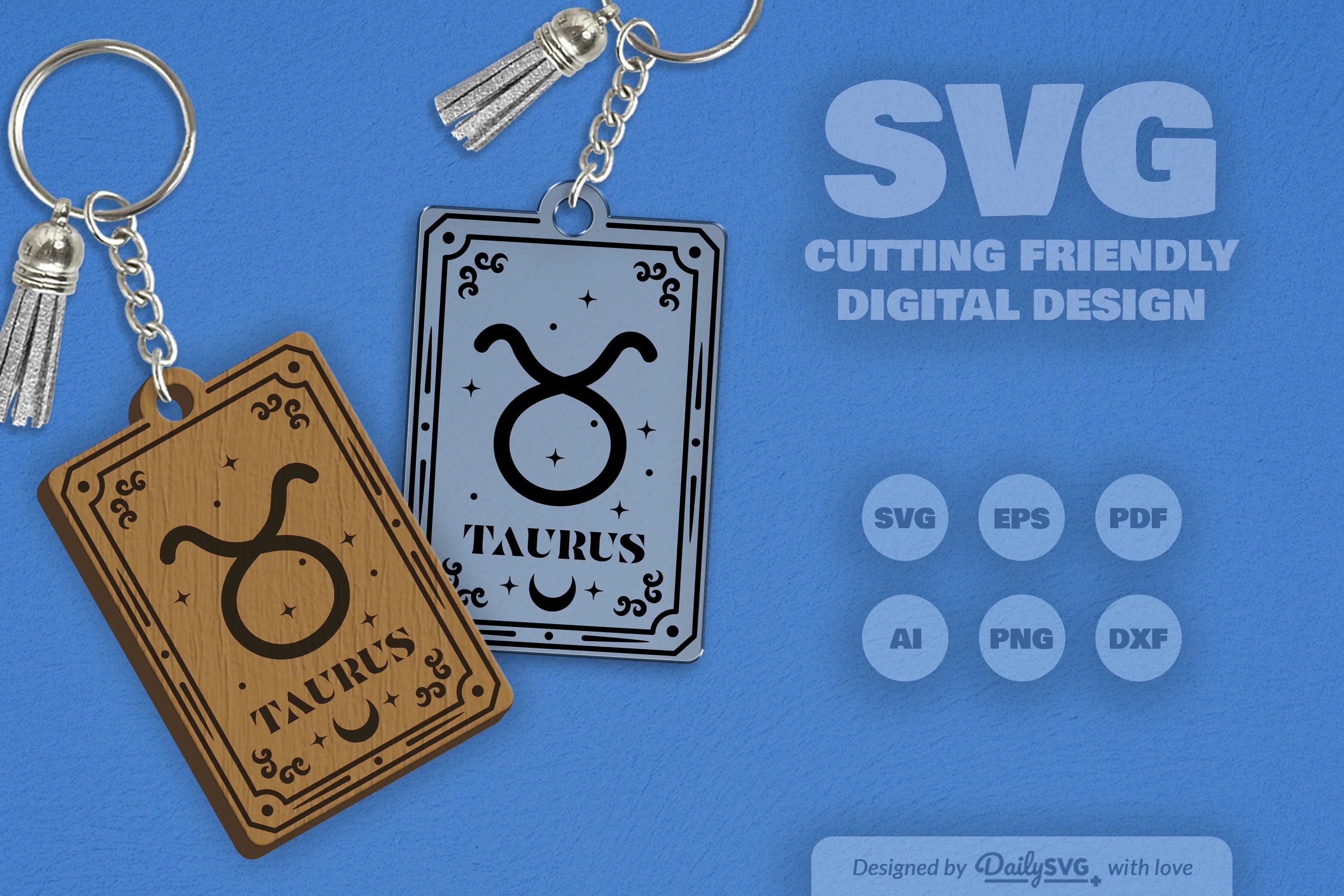 Zodiac Card Taurus SVG Bundle - CraftNest - Digital Crafting and Art