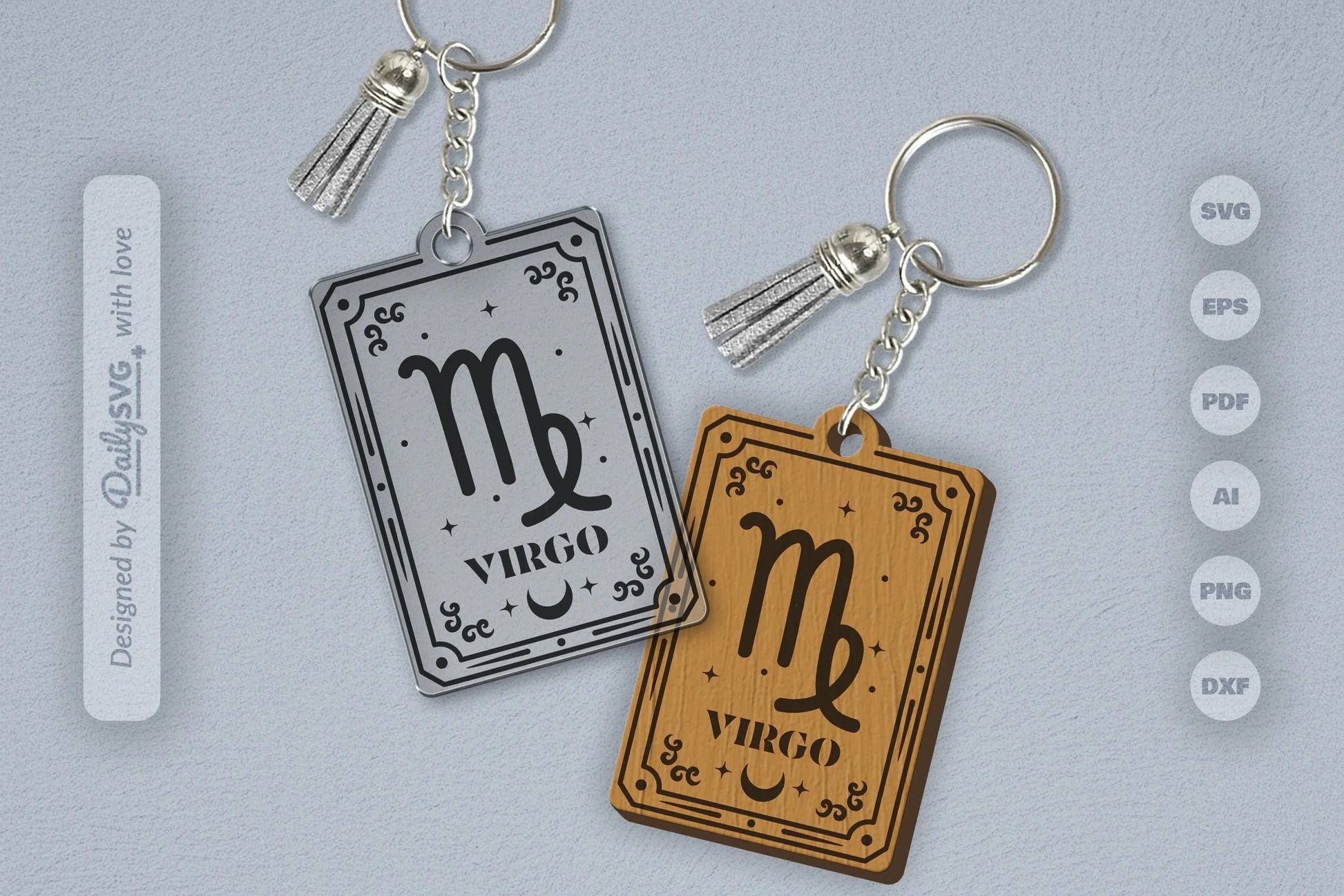 Virgo Zodiac SVG Card SVG Bundle - CraftNest - Digital Crafting and Art