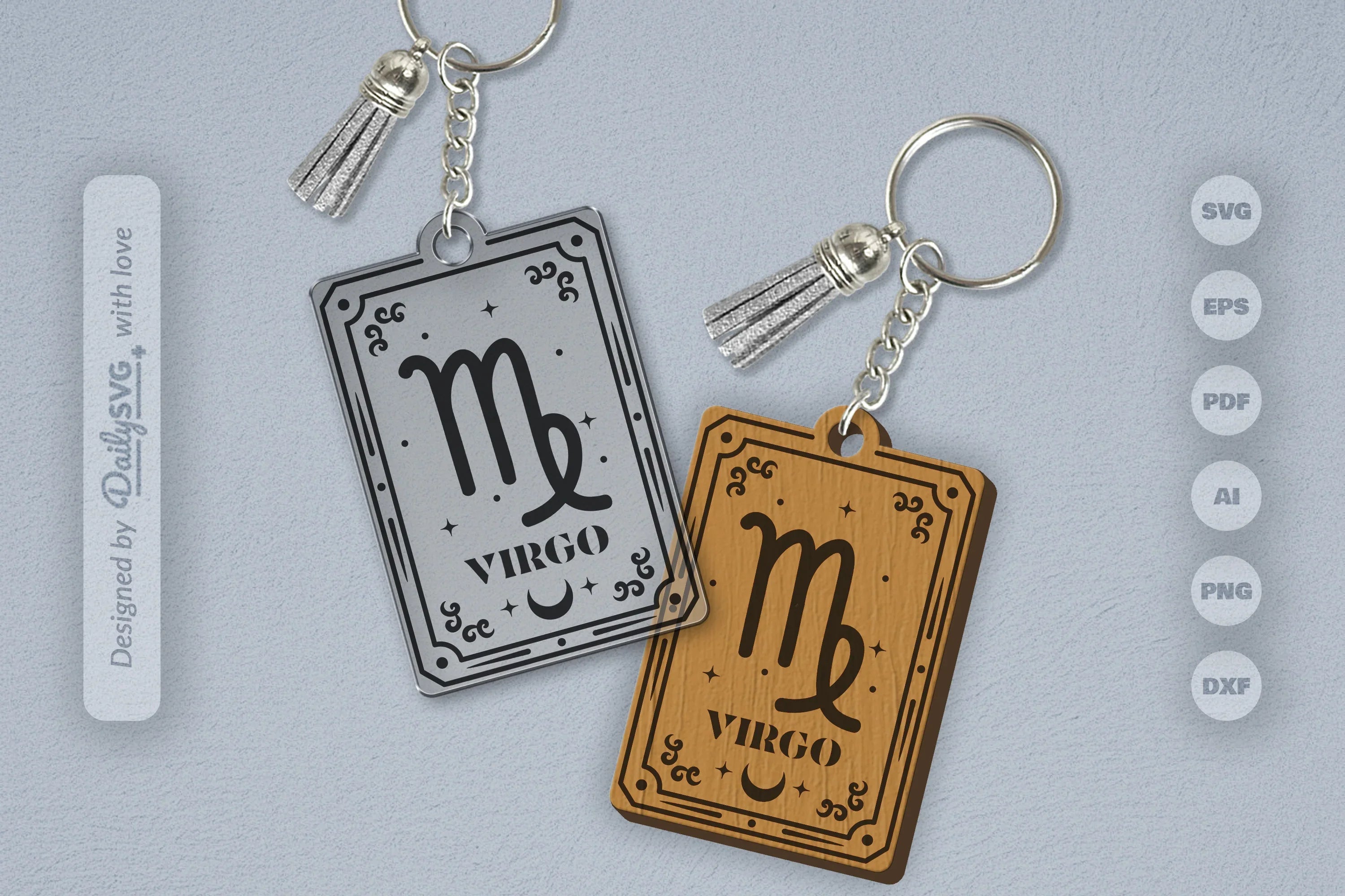 Virgo Zodiac SVG Card SVG Bundle - CraftNest - Digital Crafting and Art