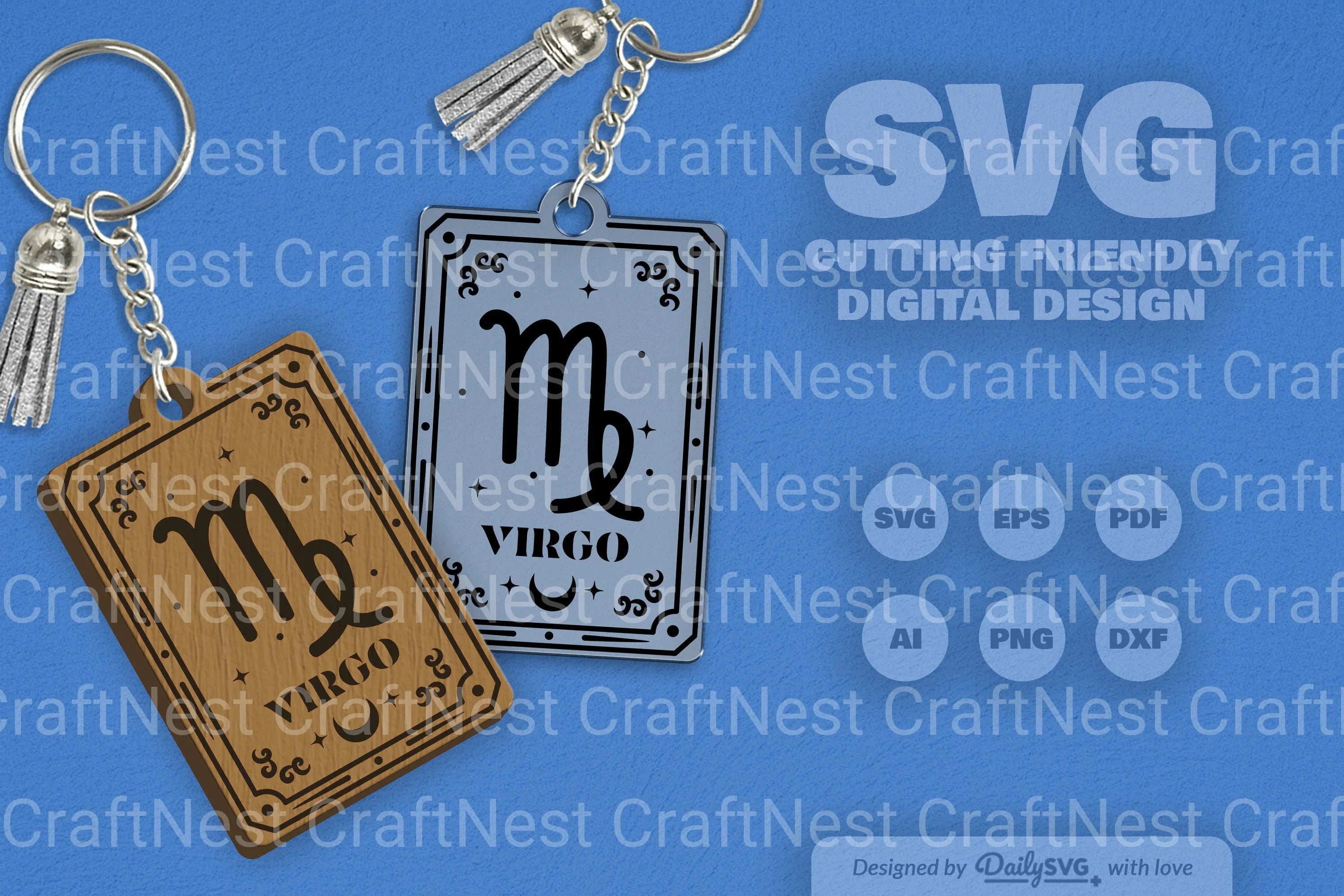 Virgo Zodiac SVG Card SVG Bundle