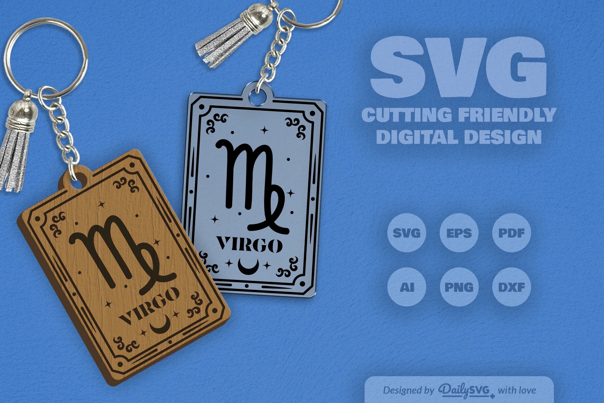 Virgo Zodiac SVG Card SVG Bundle - CraftNest - Digital Crafting and Art