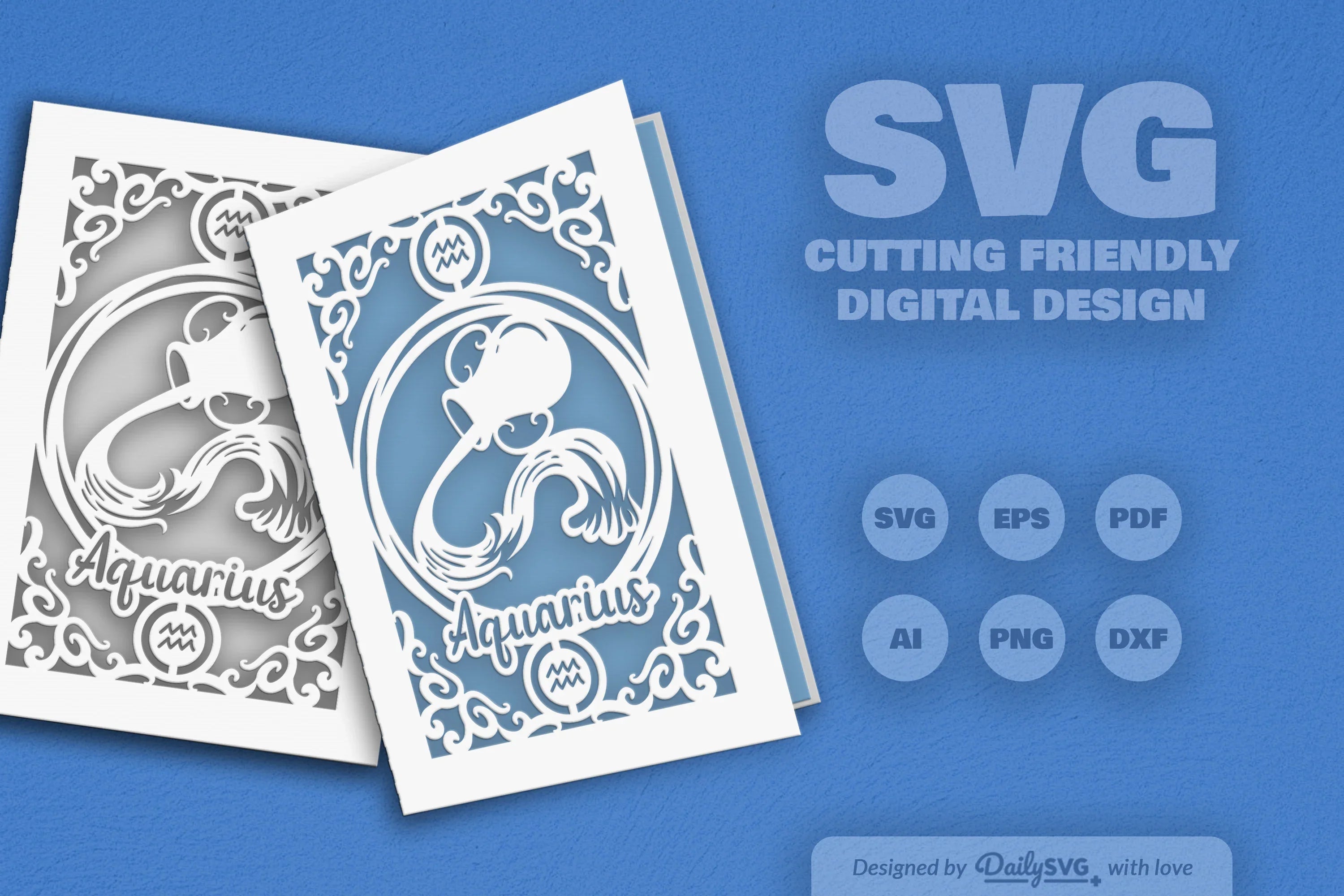 Aquarius Zodiac SVG Bundle 1 - CraftNest - Digital Crafting and Art
