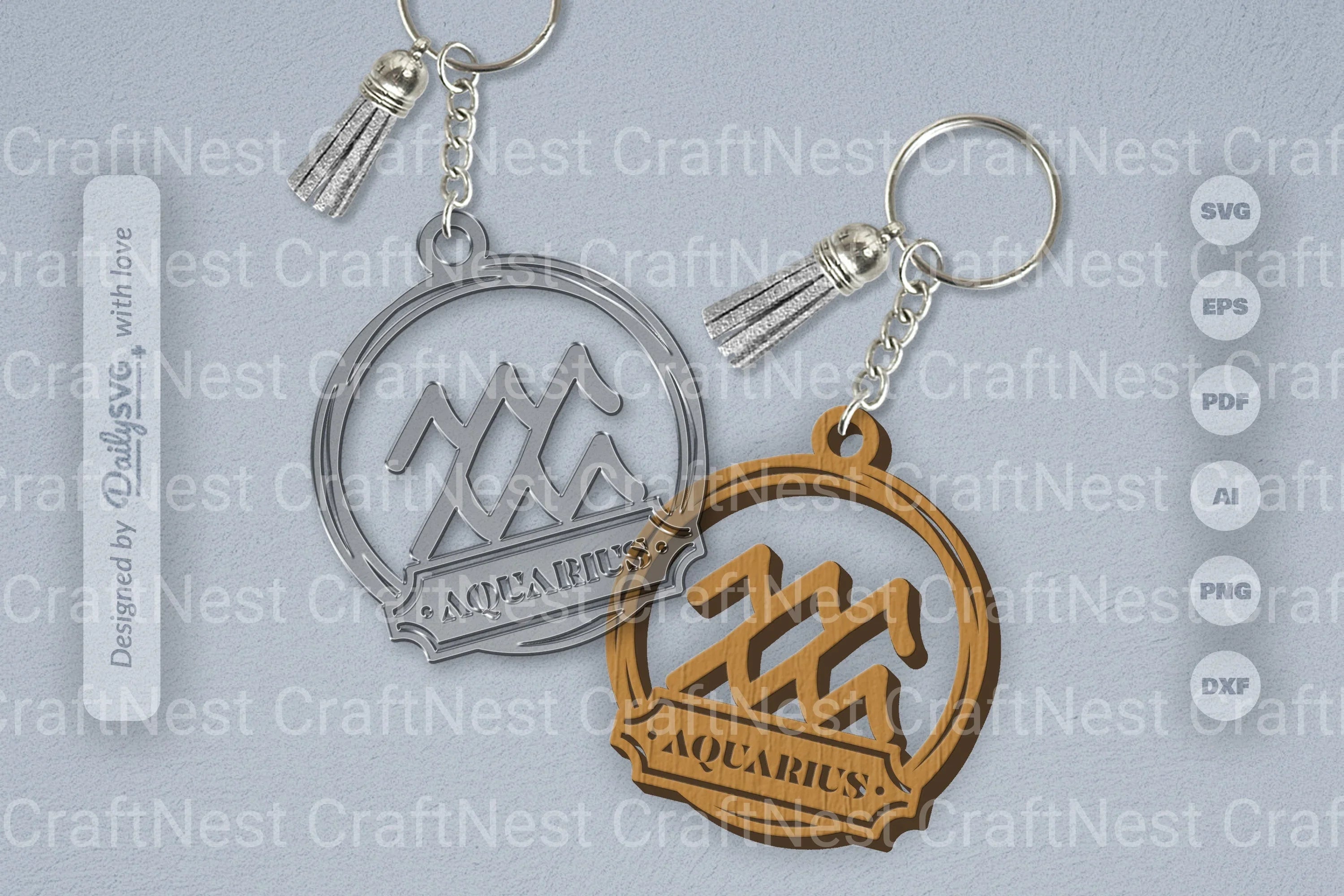 Aquarius Zodiac Sign SVG Bundle