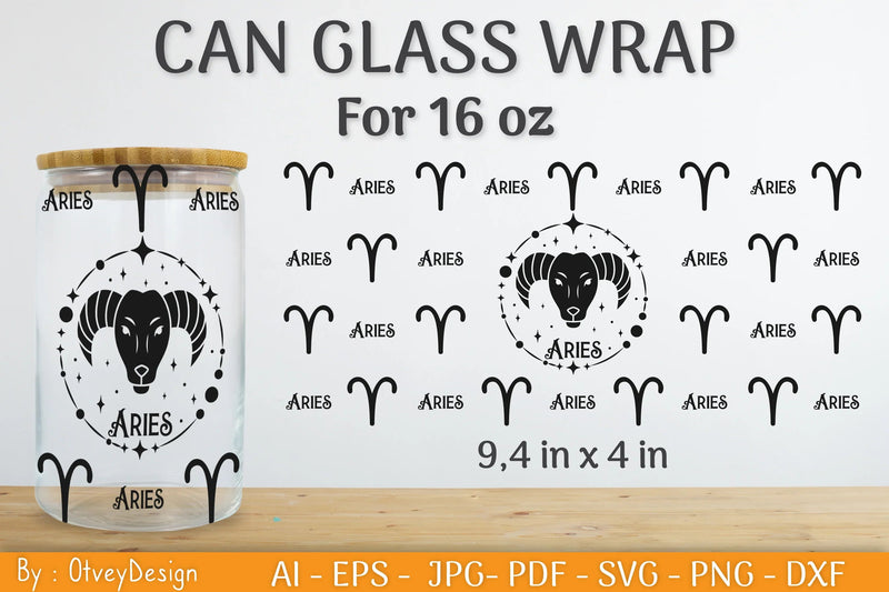 Zodiac Beer Can Glass 16 OZ SVG Bundle - CraftNest - Digital Crafting and Art
