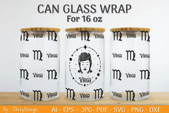 Zodiac Beer Can Glass 16 OZ SVG Bundle - CraftNest - Digital Crafting and Art