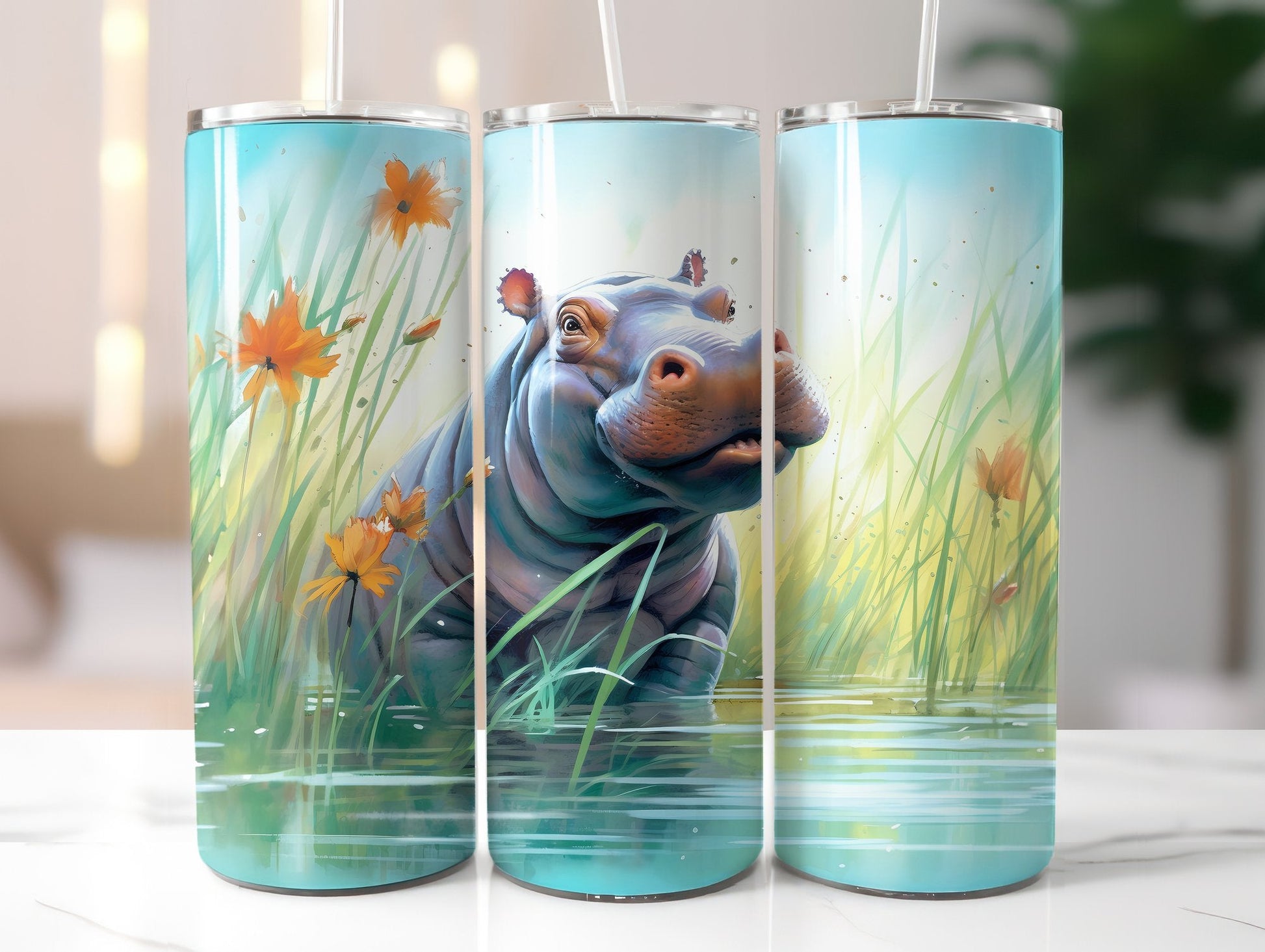 Baby Hippo Tumbler Wrap - CraftNest