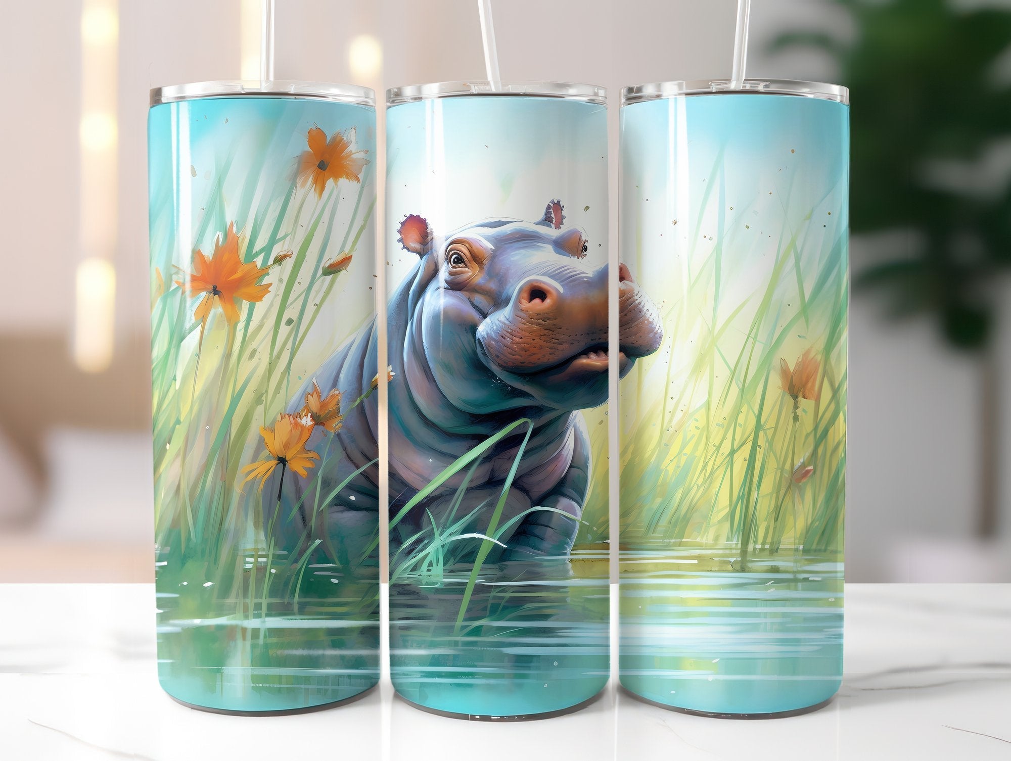 Baby Hippo Tumbler Wrap - CraftNest