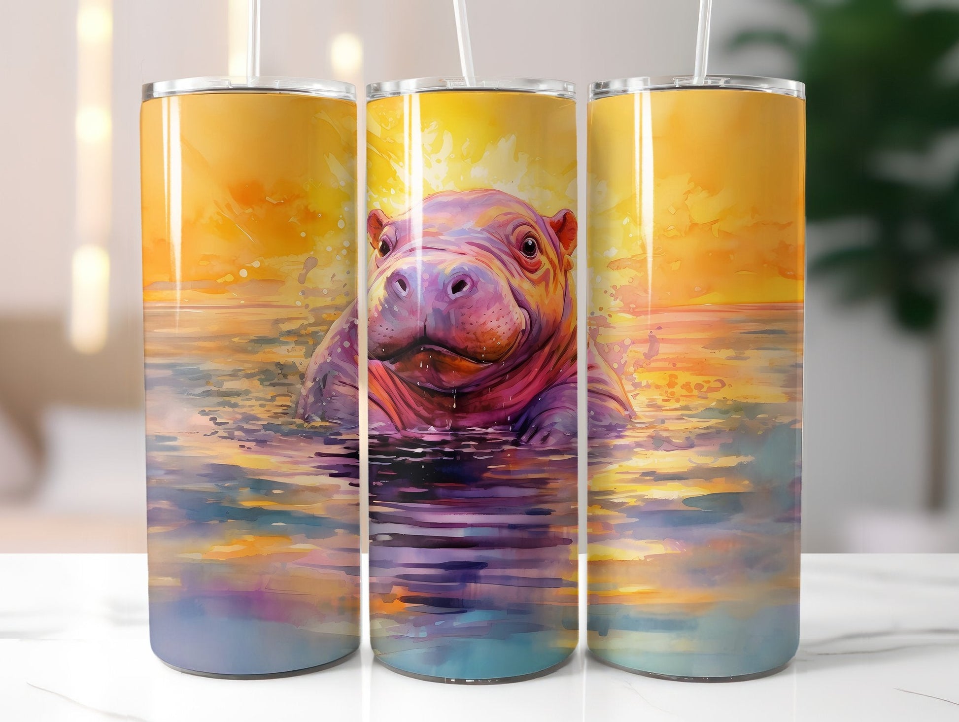 Baby Hippo Tumbler Wrap - CraftNest