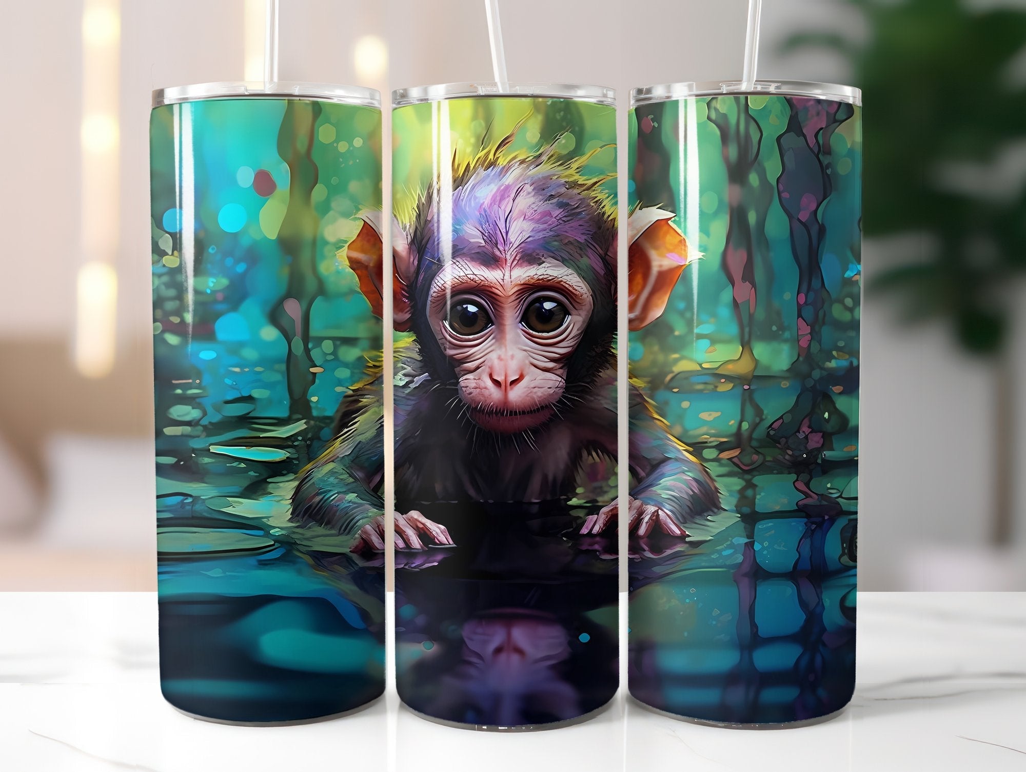 Baby Monkey Tumbler Wrap - CraftNest