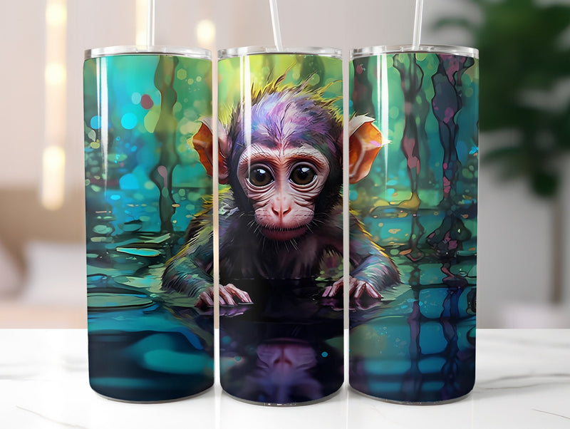 Baby Monkey Tumbler Wrap - CraftNest
