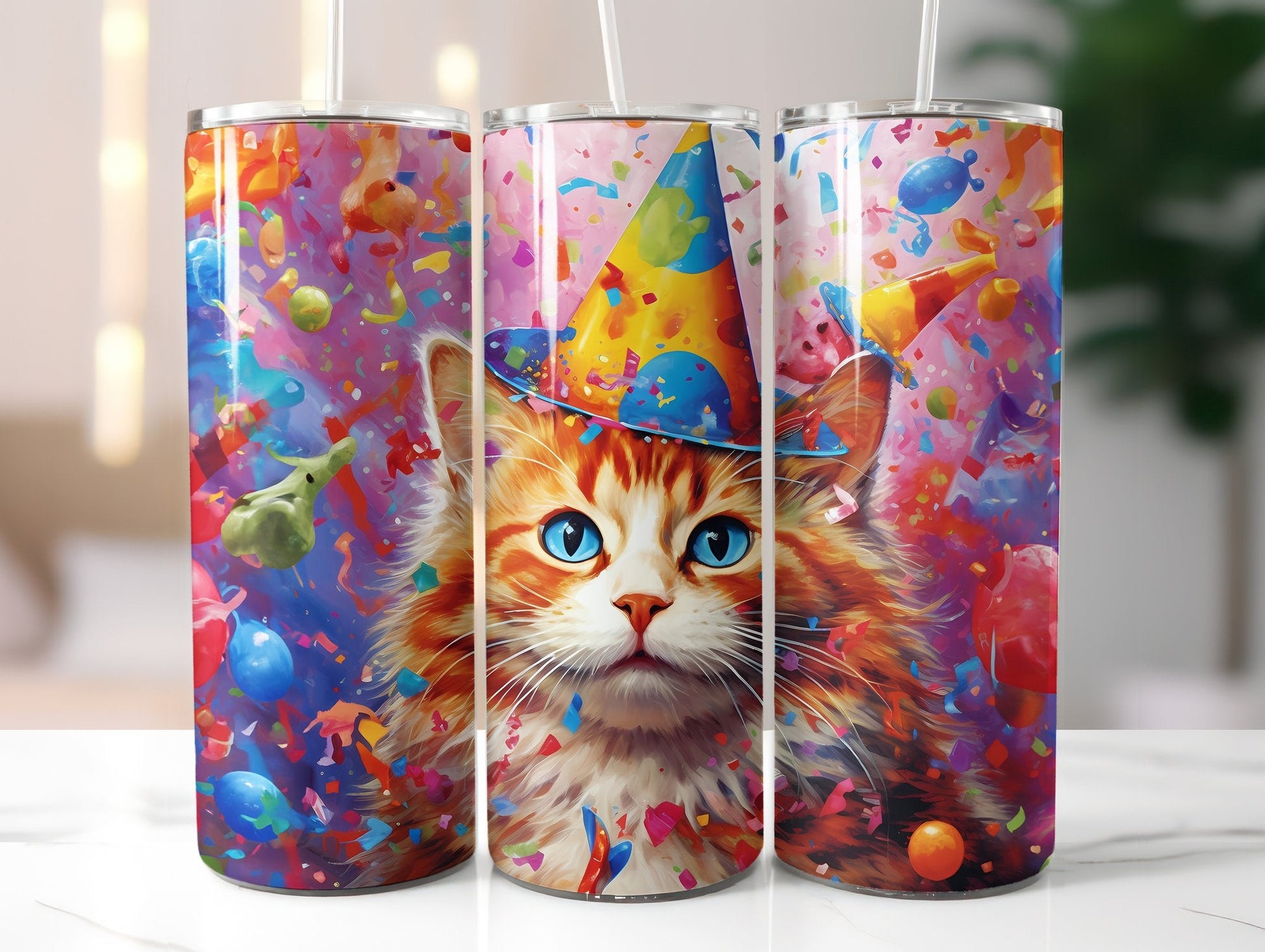 Birthday Cats Tumbler Wrap - CraftNest