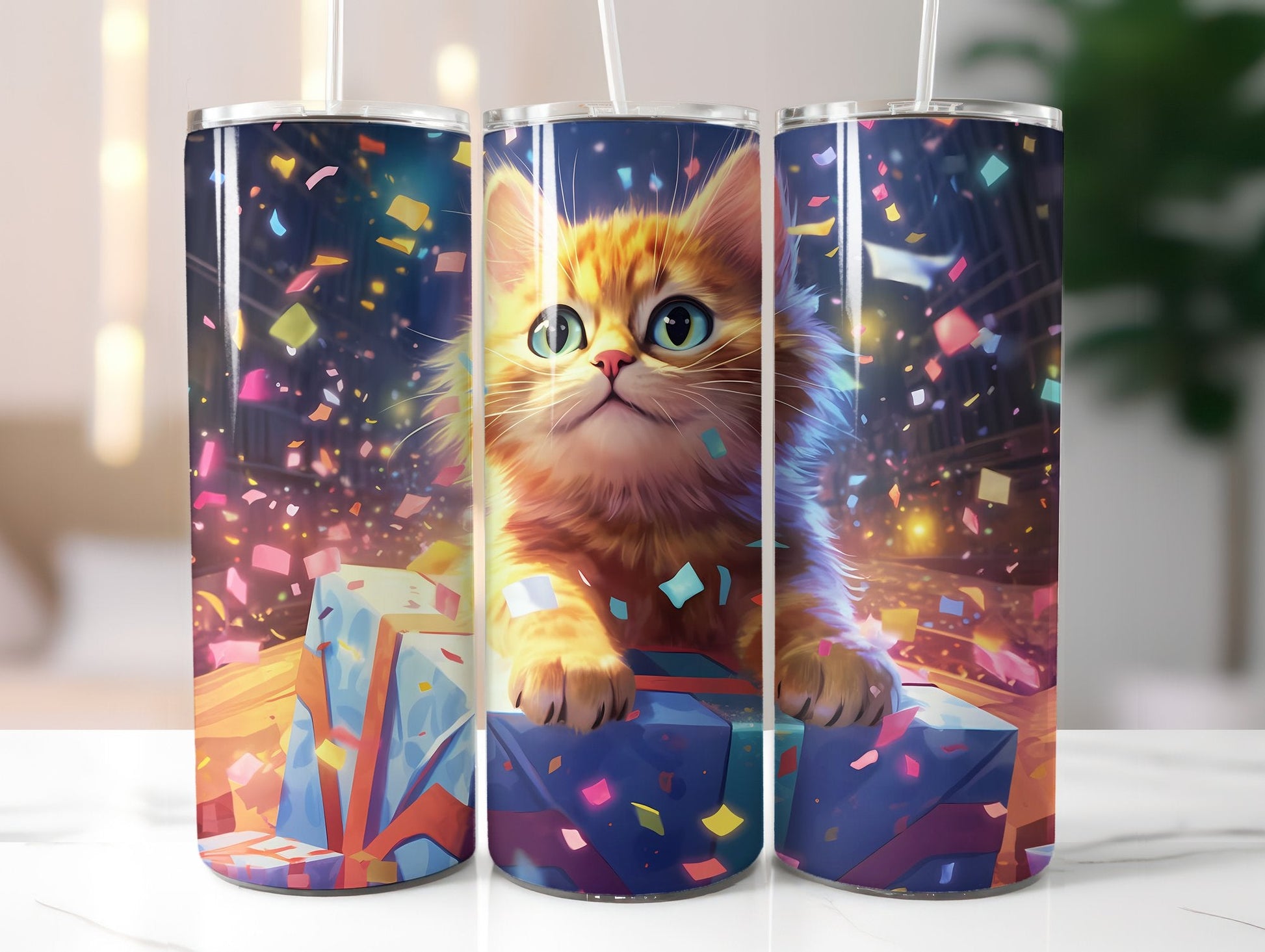 Birthday Cats Tumbler Wrap - CraftNest