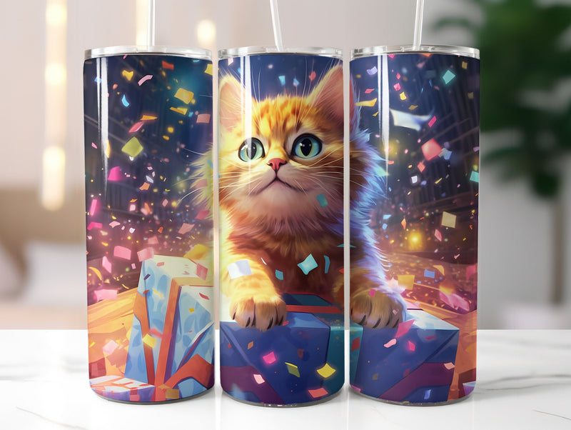 Birthday Cats Tumbler Wrap - CraftNest