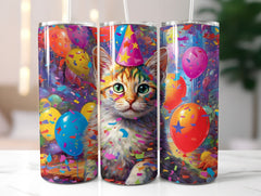 Birthday Cats Tumbler Wrap - CraftNest