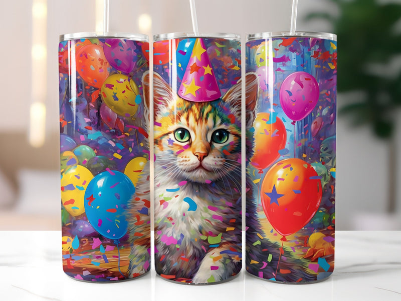 Birthday Cats Tumbler Wrap - CraftNest