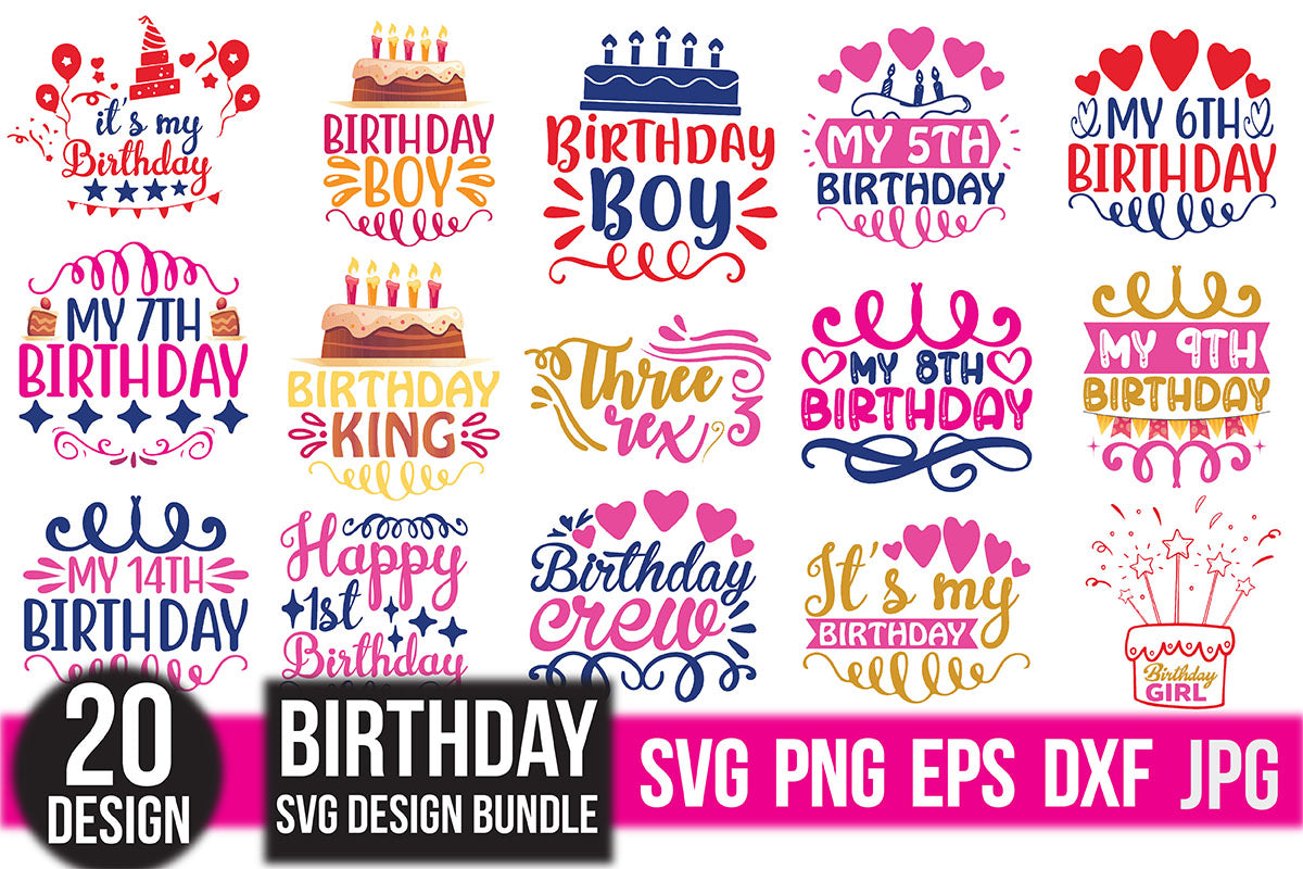 Birthday SVG Bundle 1