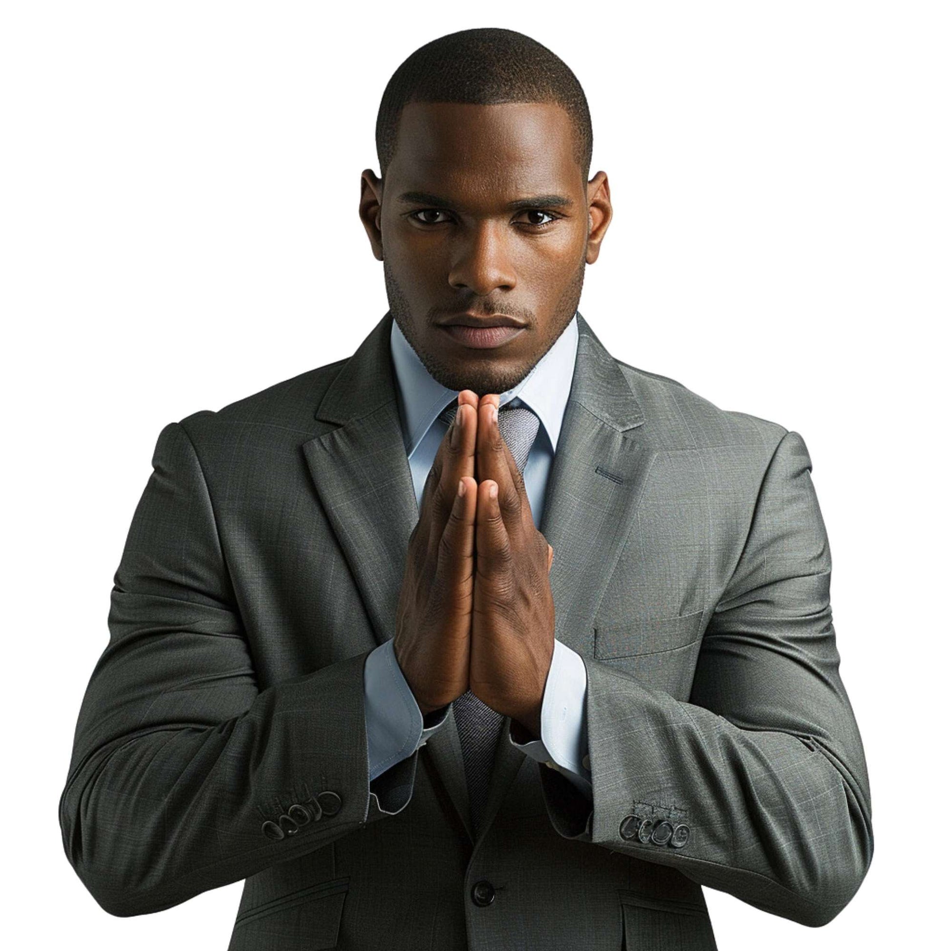 Black Man Praying Christianity Clipart - CraftNest - Digital Crafting and Art