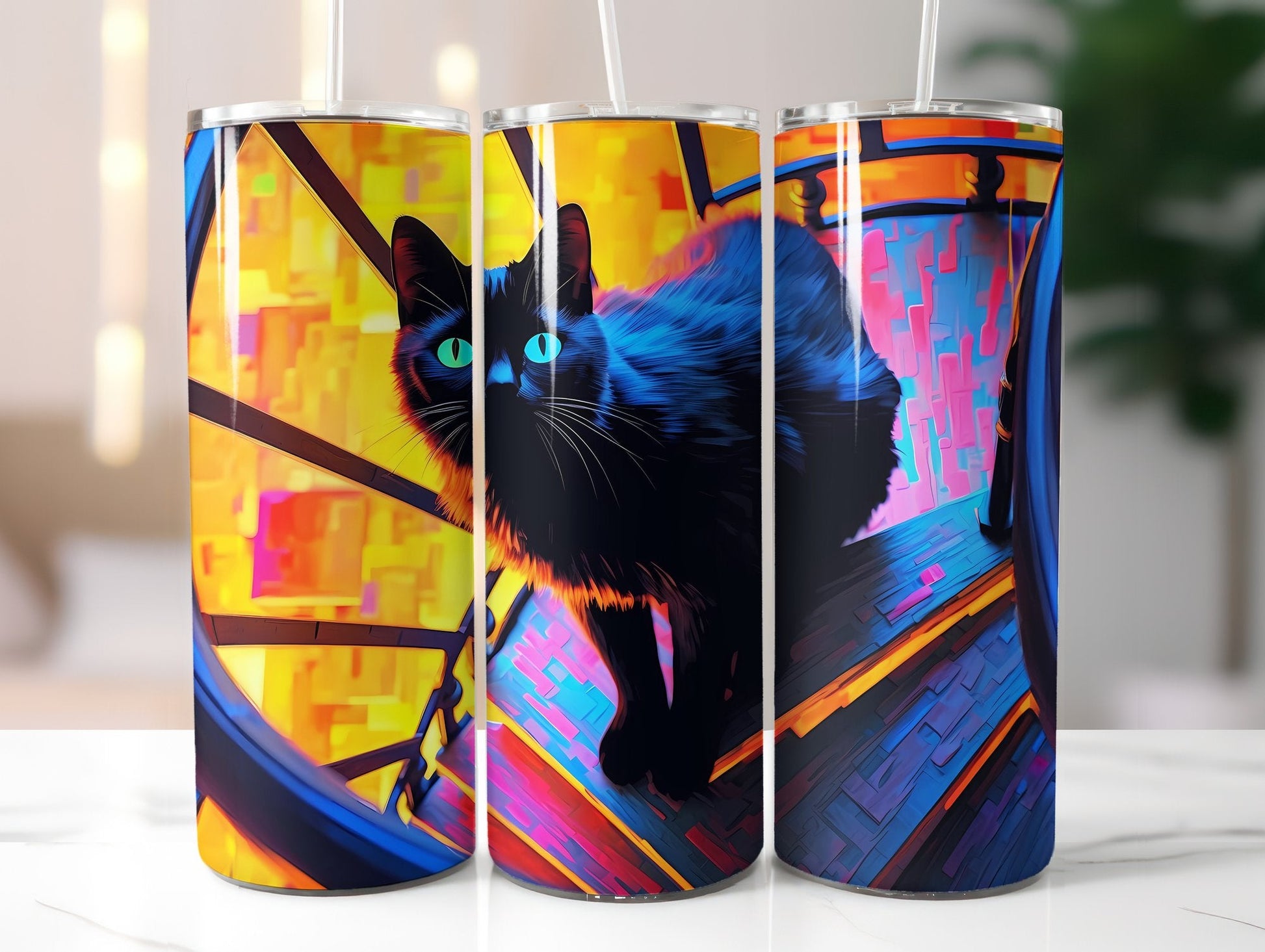 Black Cats Tumbler Wrap - CraftNest