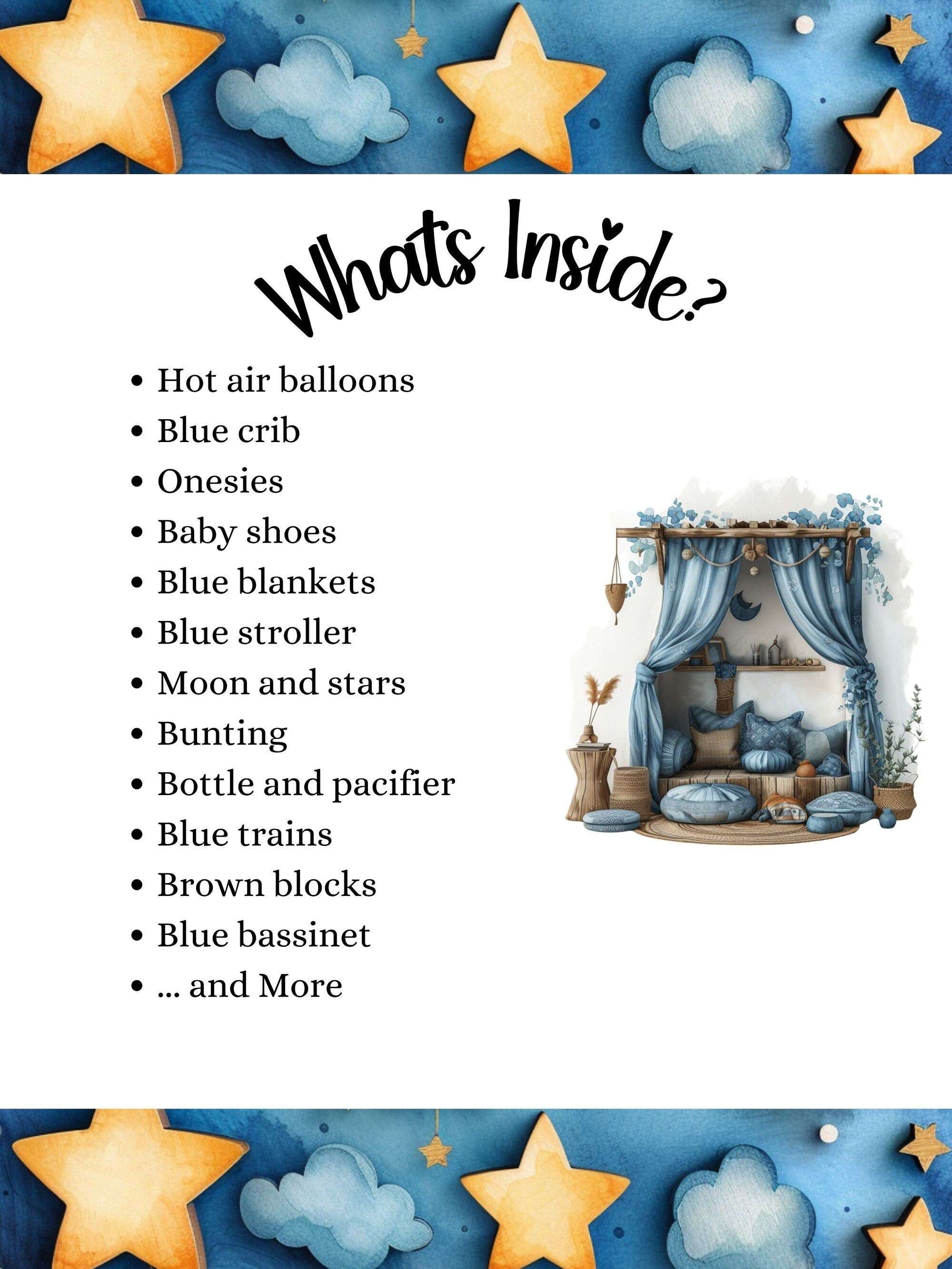 Blue Boy Baby Shower Floral Clipart - CraftNest - Digital Crafting and Art