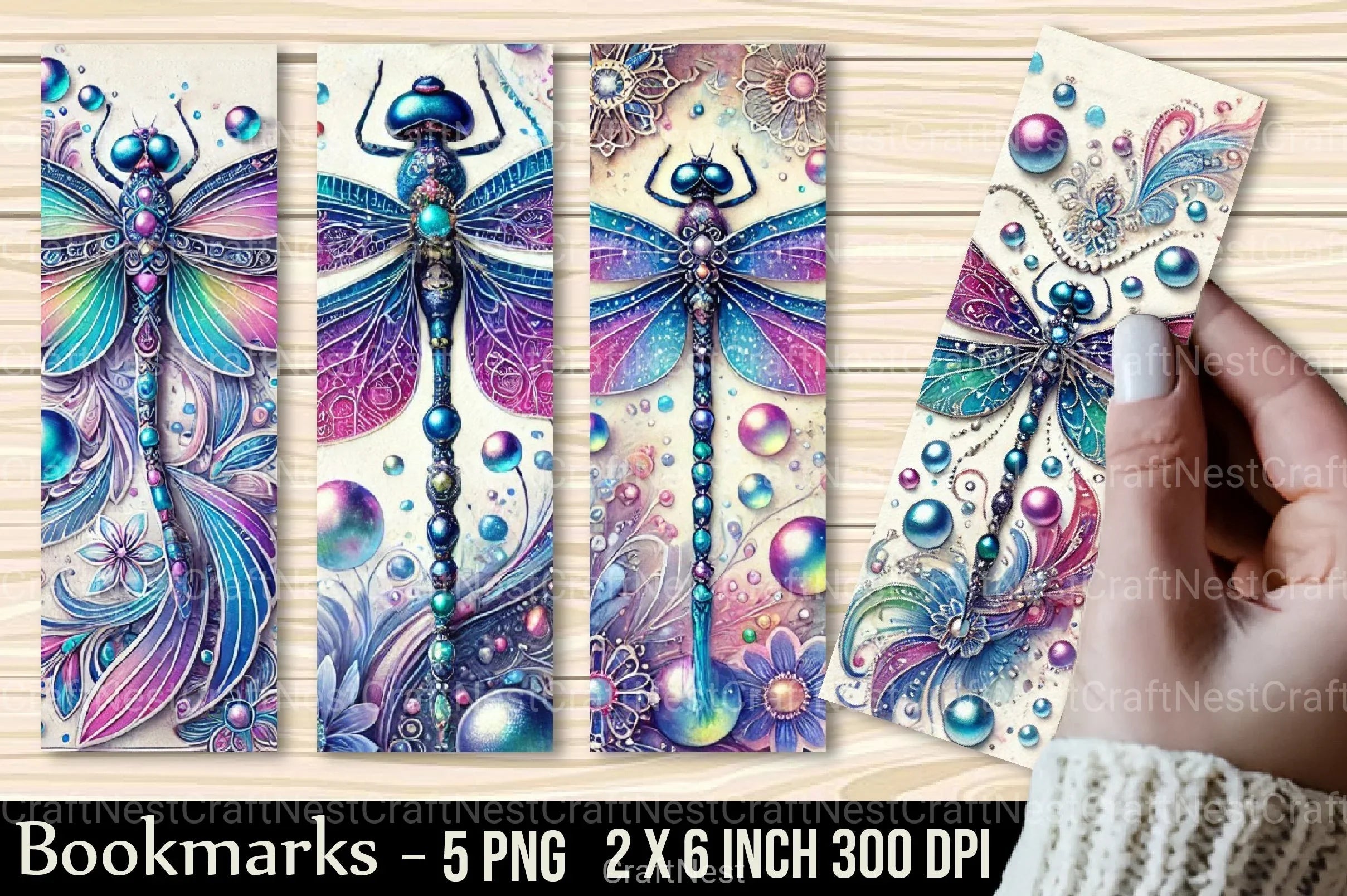 Dragonfly Magic Bookmark Junk Journal - CraftNest - Digital Crafting and Art