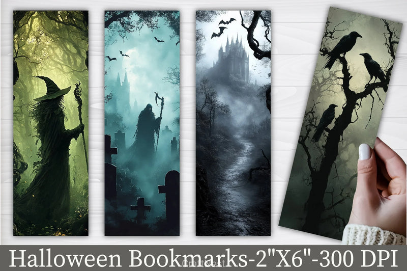 Gothic Witch Bookmarks Journal - CraftNest - Digital Crafting and Art
