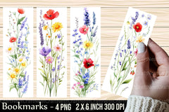 Wild Flowers Bookmark Clipart Bundle - CraftNest - Digital Crafting and Art