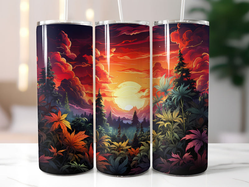 Cannabis in Nature Tumbler Wrap - CraftNest