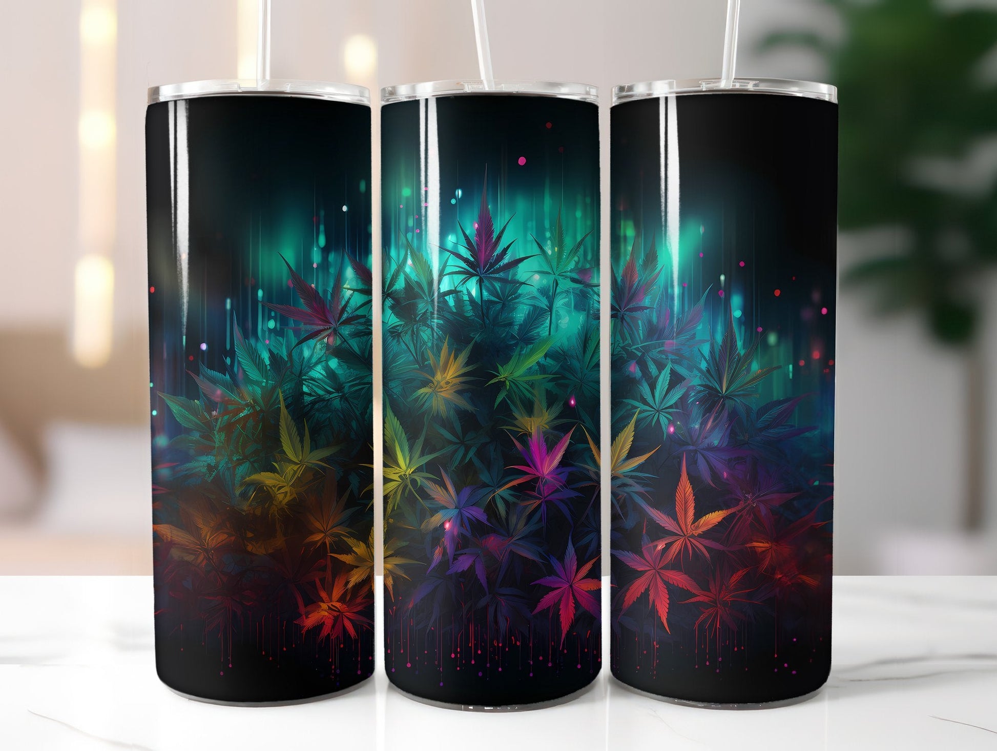 Cannabis Leaves 2 Tumbler Wraps - CraftNest
