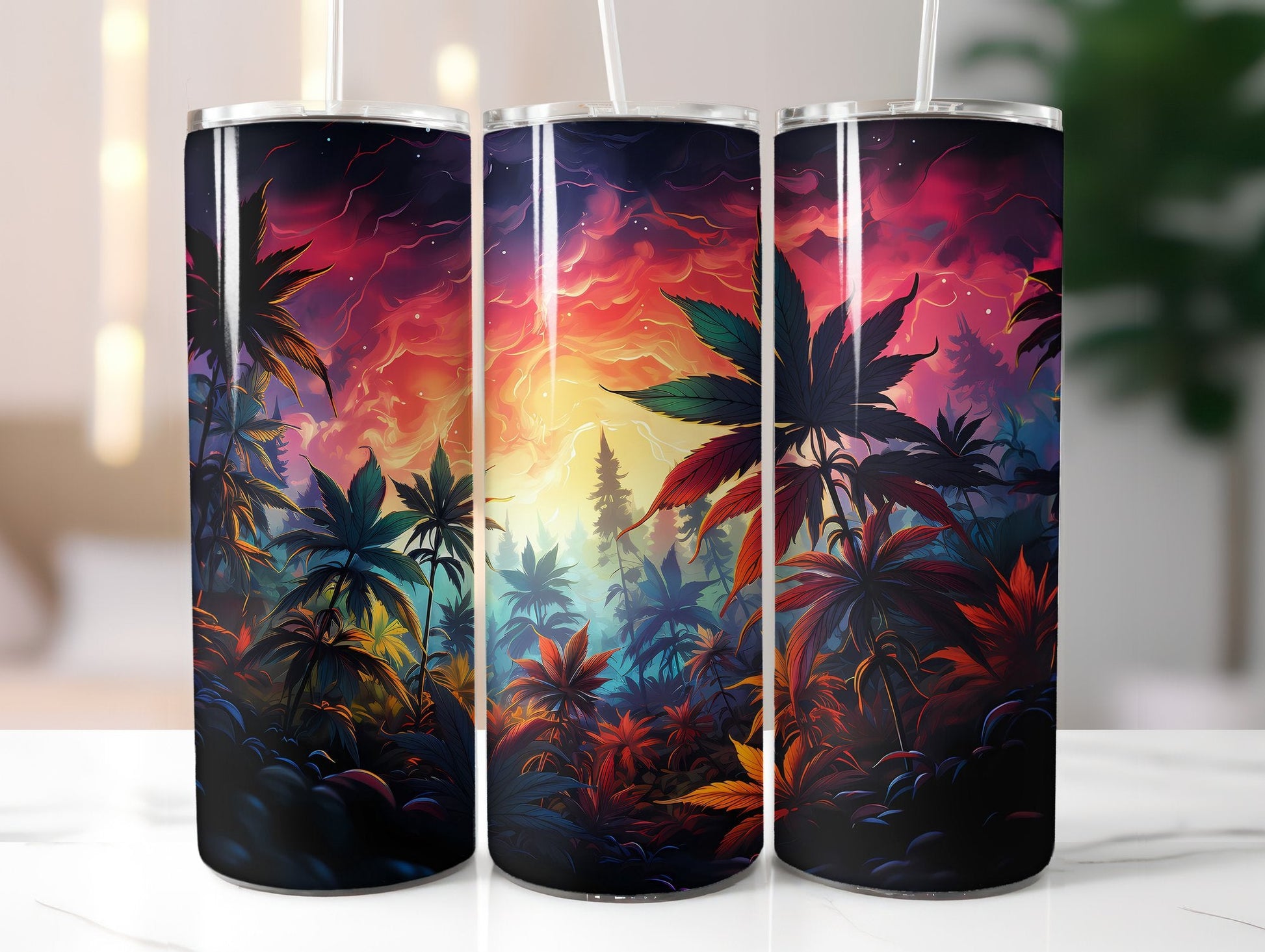 Cannabis Leaves 2 Tumbler Wraps - CraftNest
