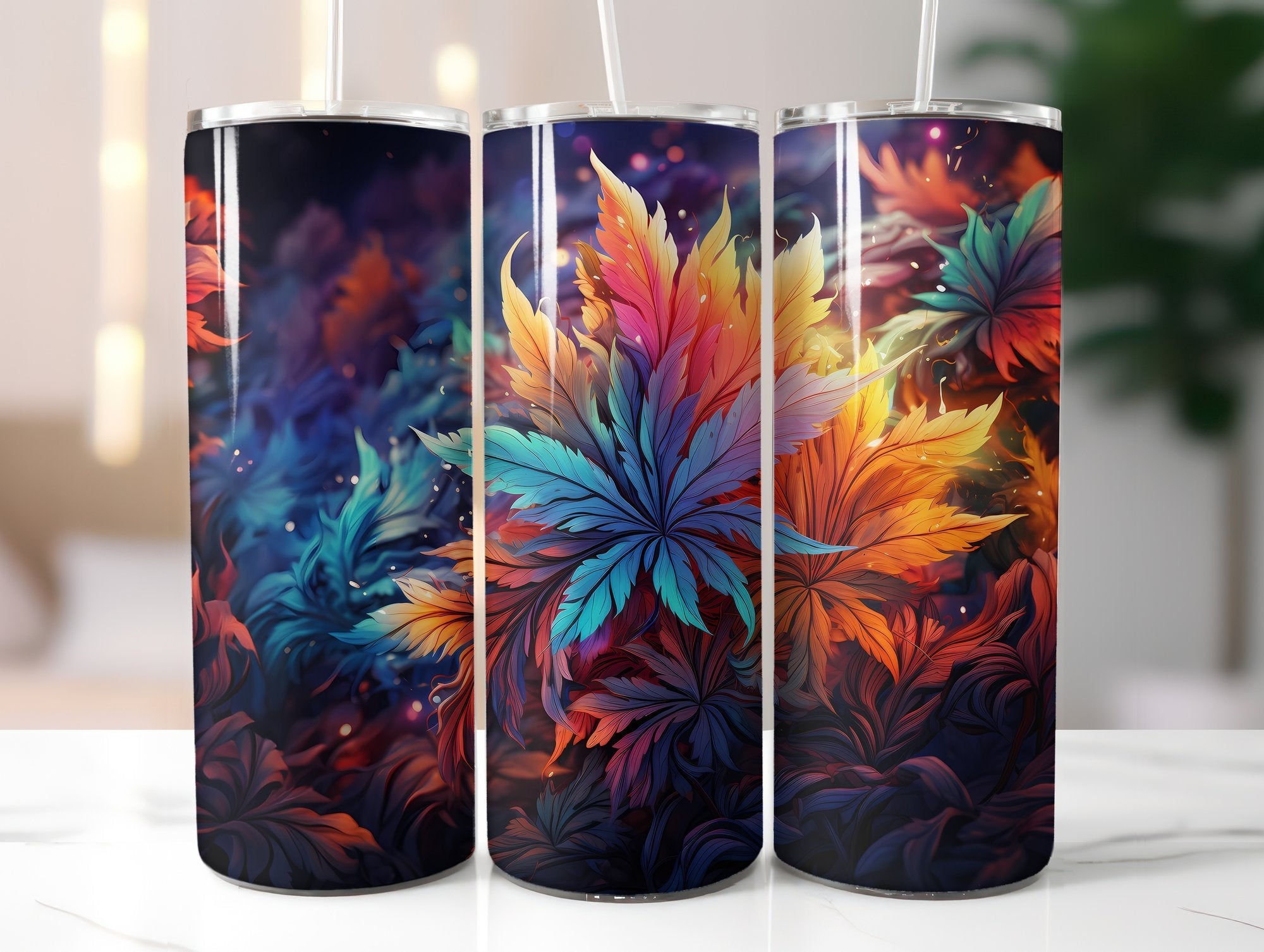 Cannabis Leaves 2 Tumbler Wraps - CraftNest