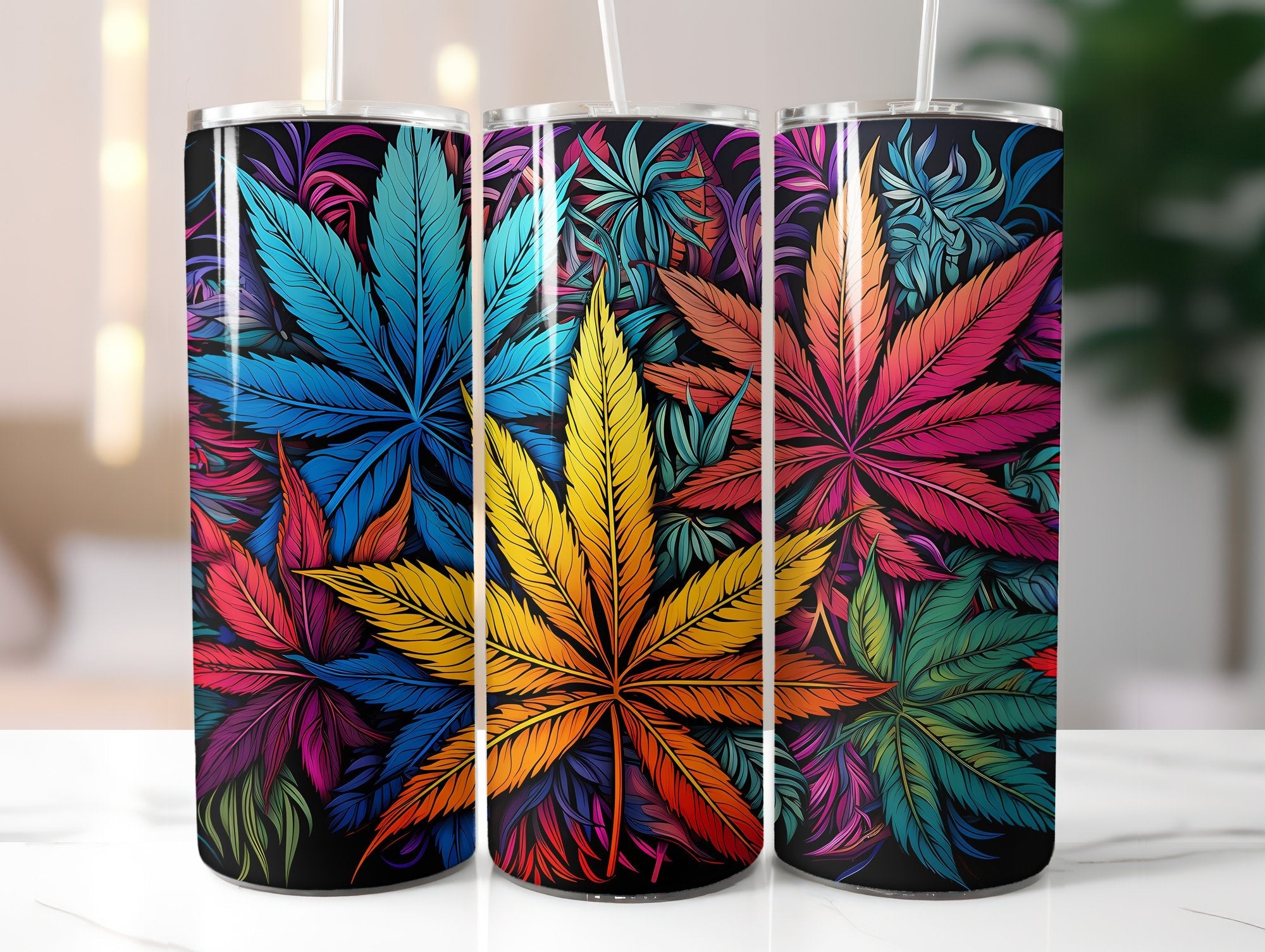 Cannabis Leaves 2 Tumbler Wraps - CraftNest