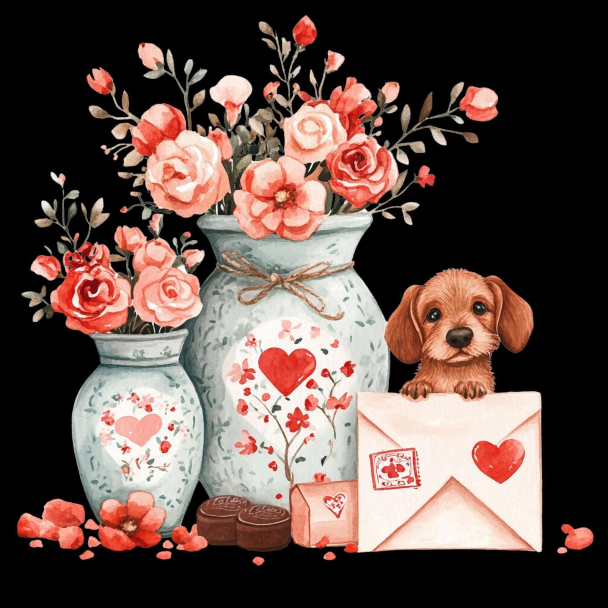 Chinoiserie Valentine Clipart - CraftNest - Digital Crafting and Art