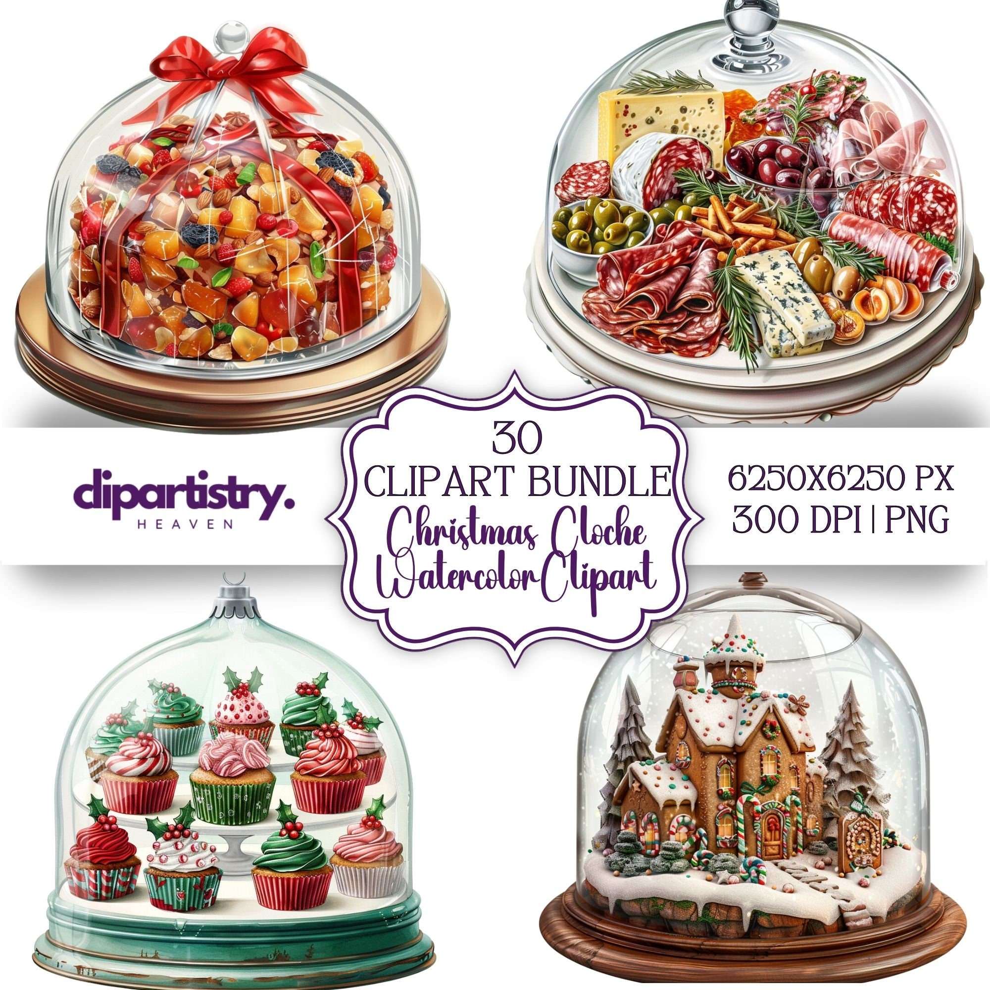 Christmas Cloche Clipart - CraftNest - Digital Crafting and Art