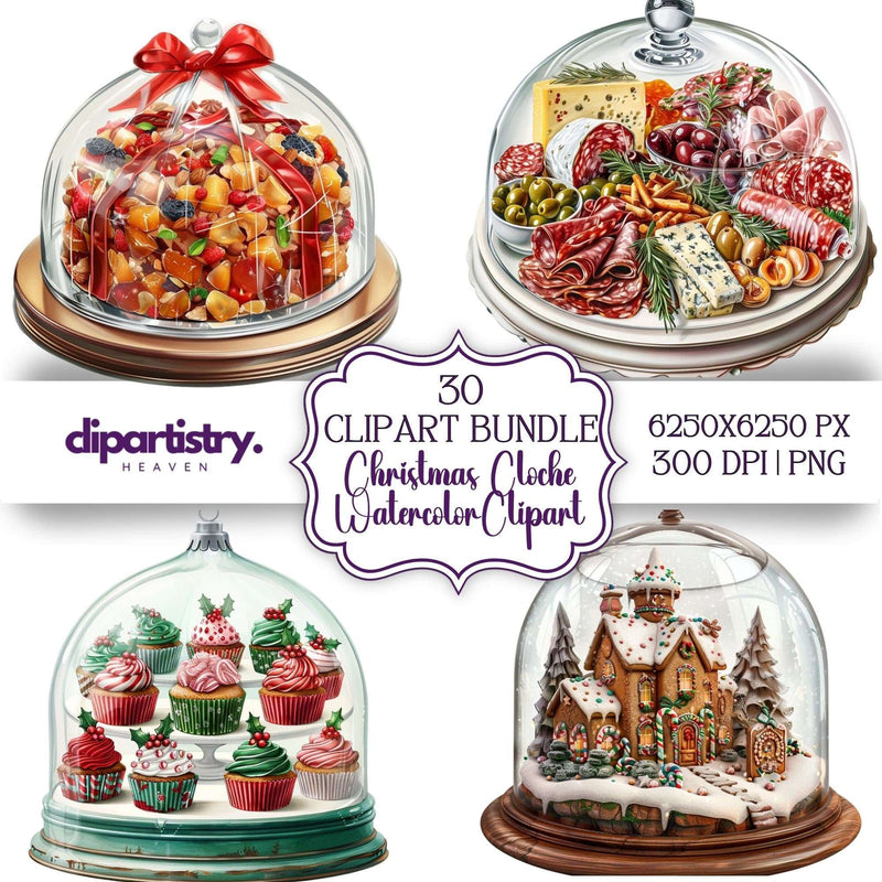 Christmas Cloche Clipart - CraftNest - Digital Crafting and Art