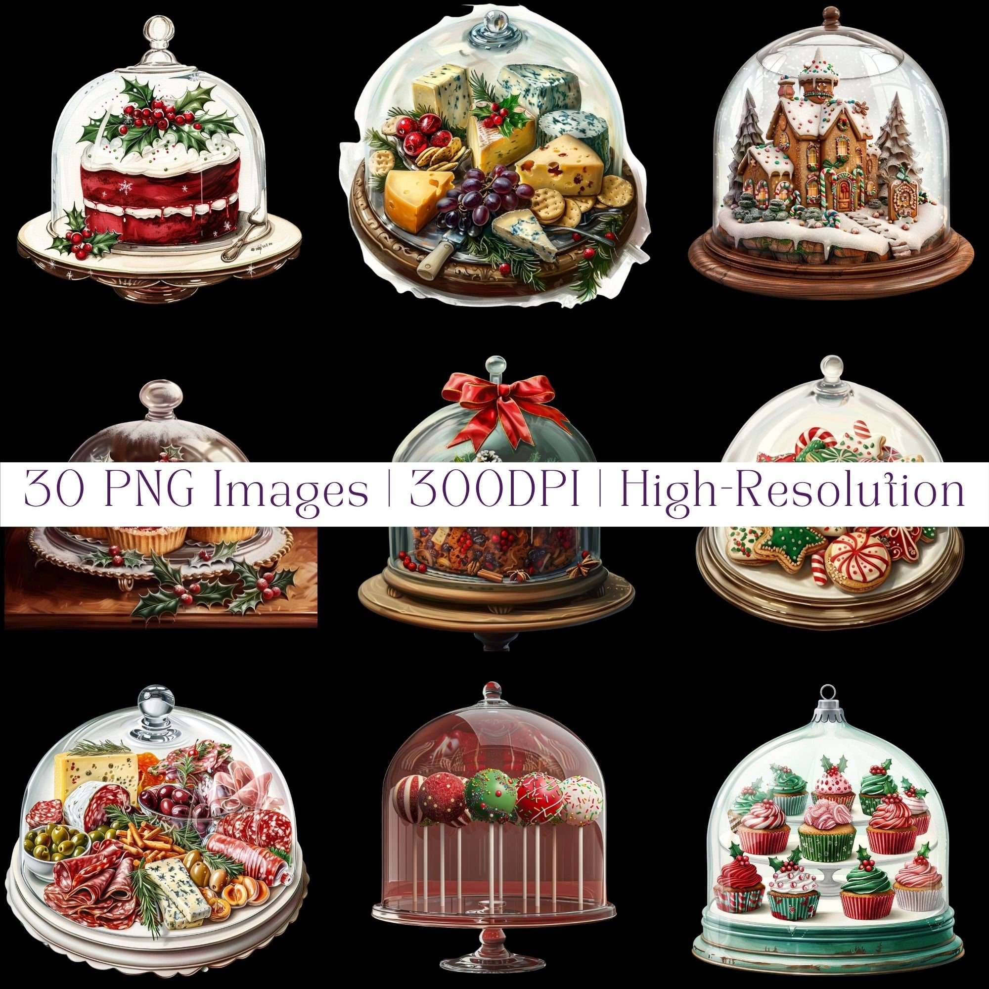 Christmas Cloche Clipart - CraftNest - Digital Crafting and Art