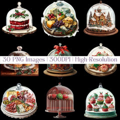 Christmas Cloche Clipart - CraftNest - Digital Crafting and Art