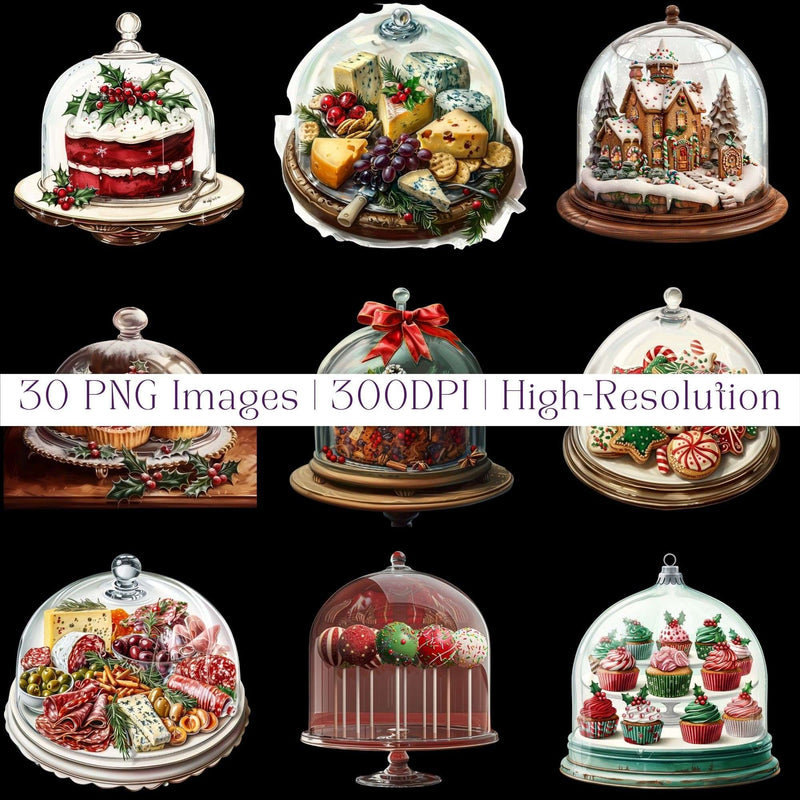 Christmas Cloche Clipart - CraftNest - Digital Crafting and Art