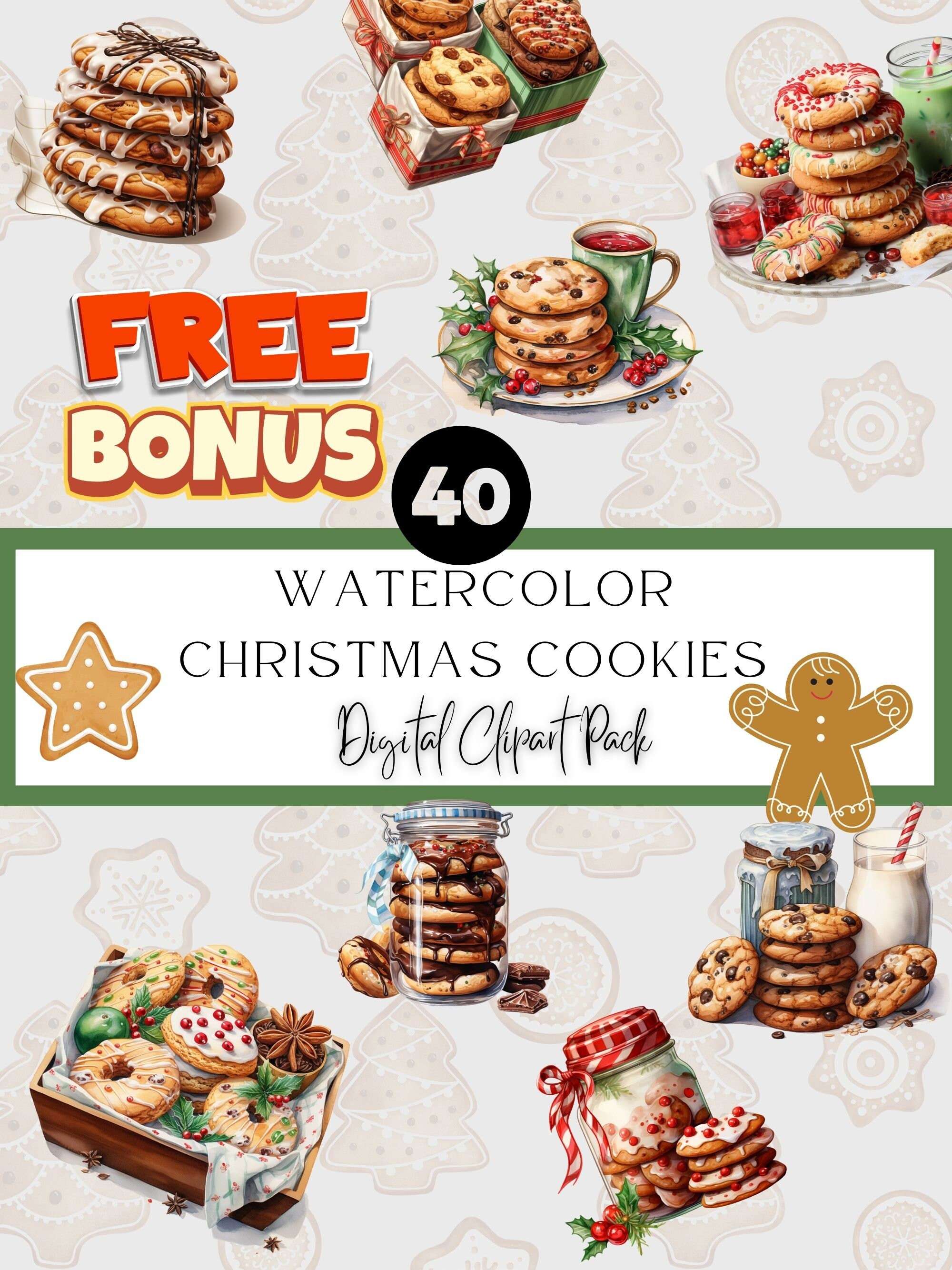 Christmas Cookies Clipart - CraftNest - Digital Crafting and Art