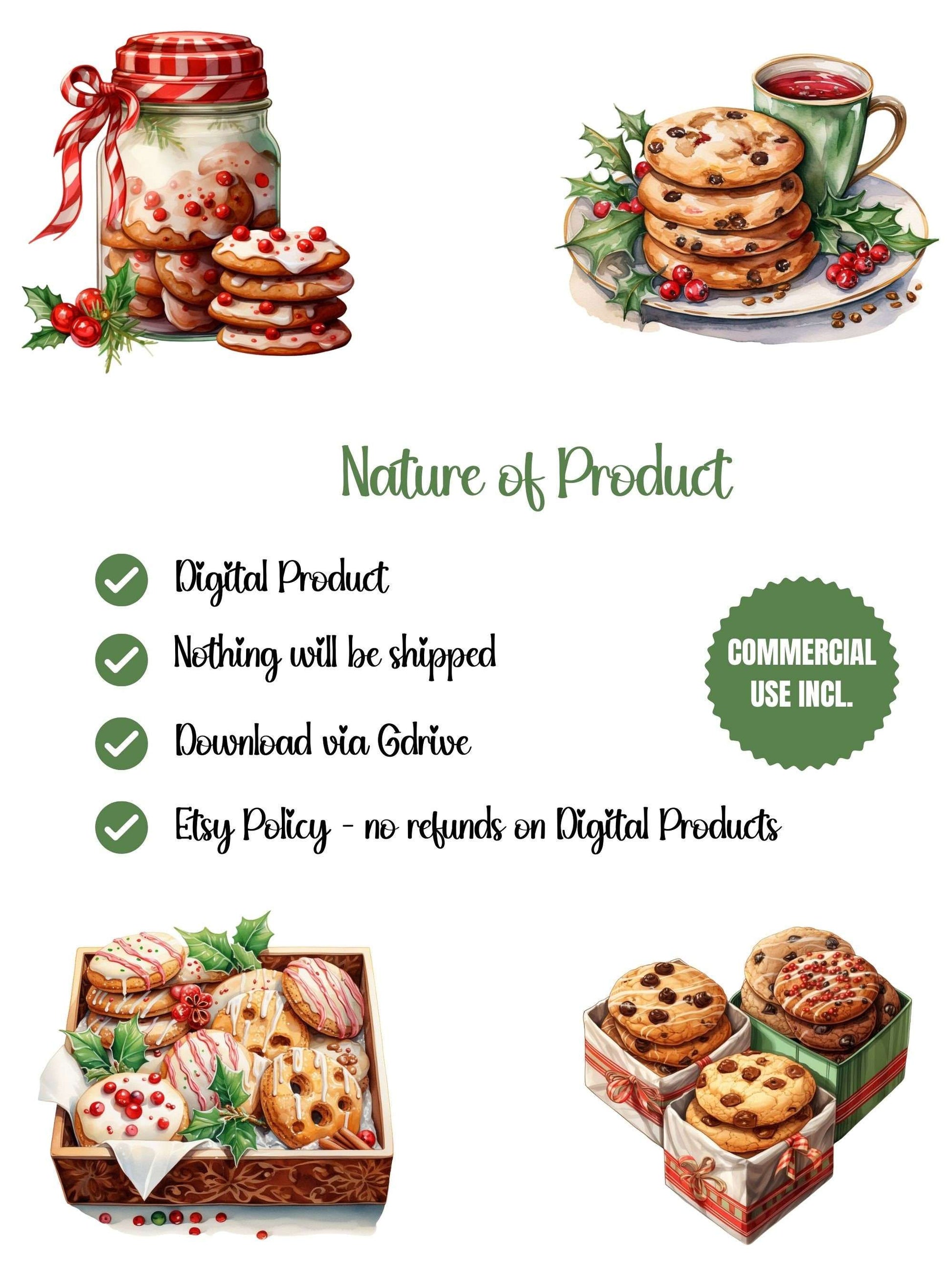 Christmas Cookies Clipart - CraftNest - Digital Crafting and Art
