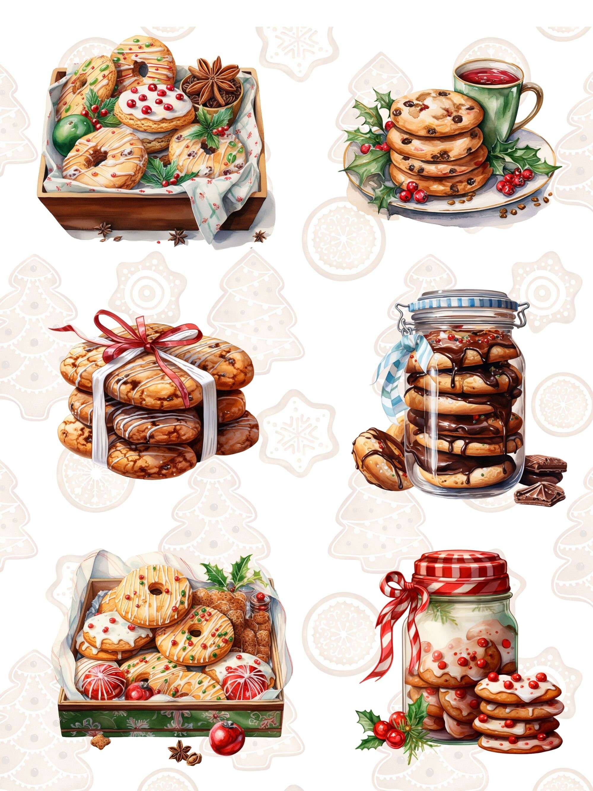 Christmas Cookies Clipart - CraftNest - Digital Crafting and Art