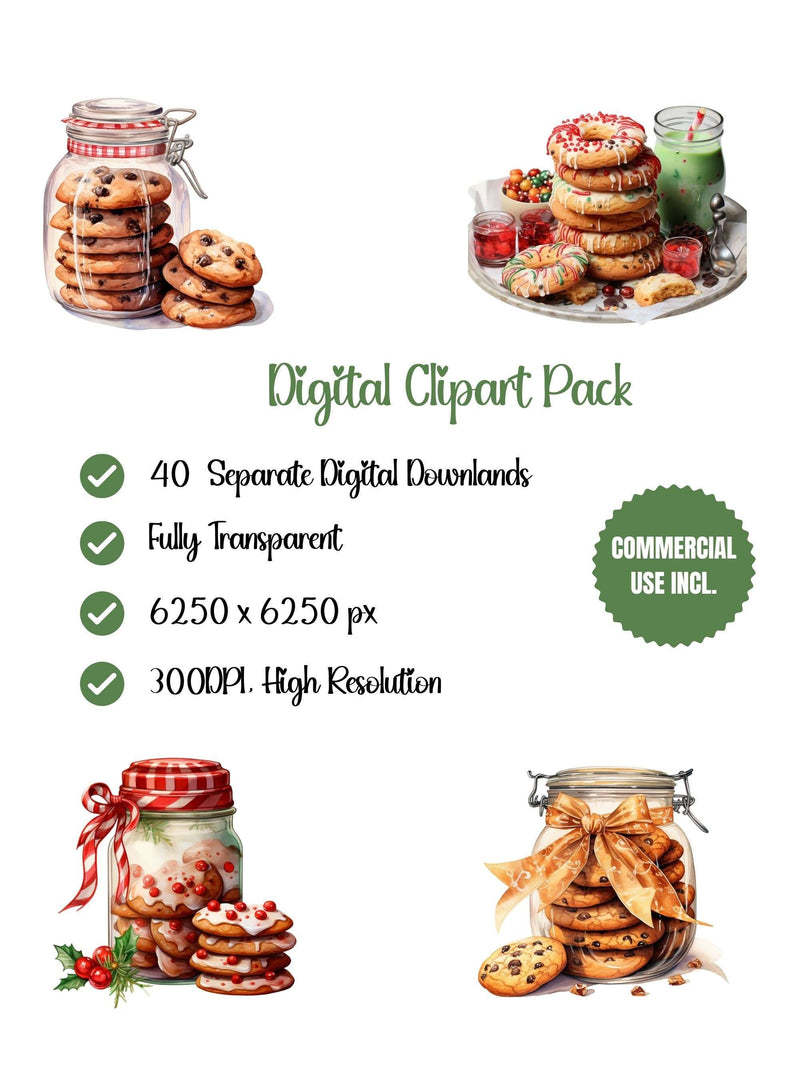 Christmas Cookies Clipart - CraftNest - Digital Crafting and Art