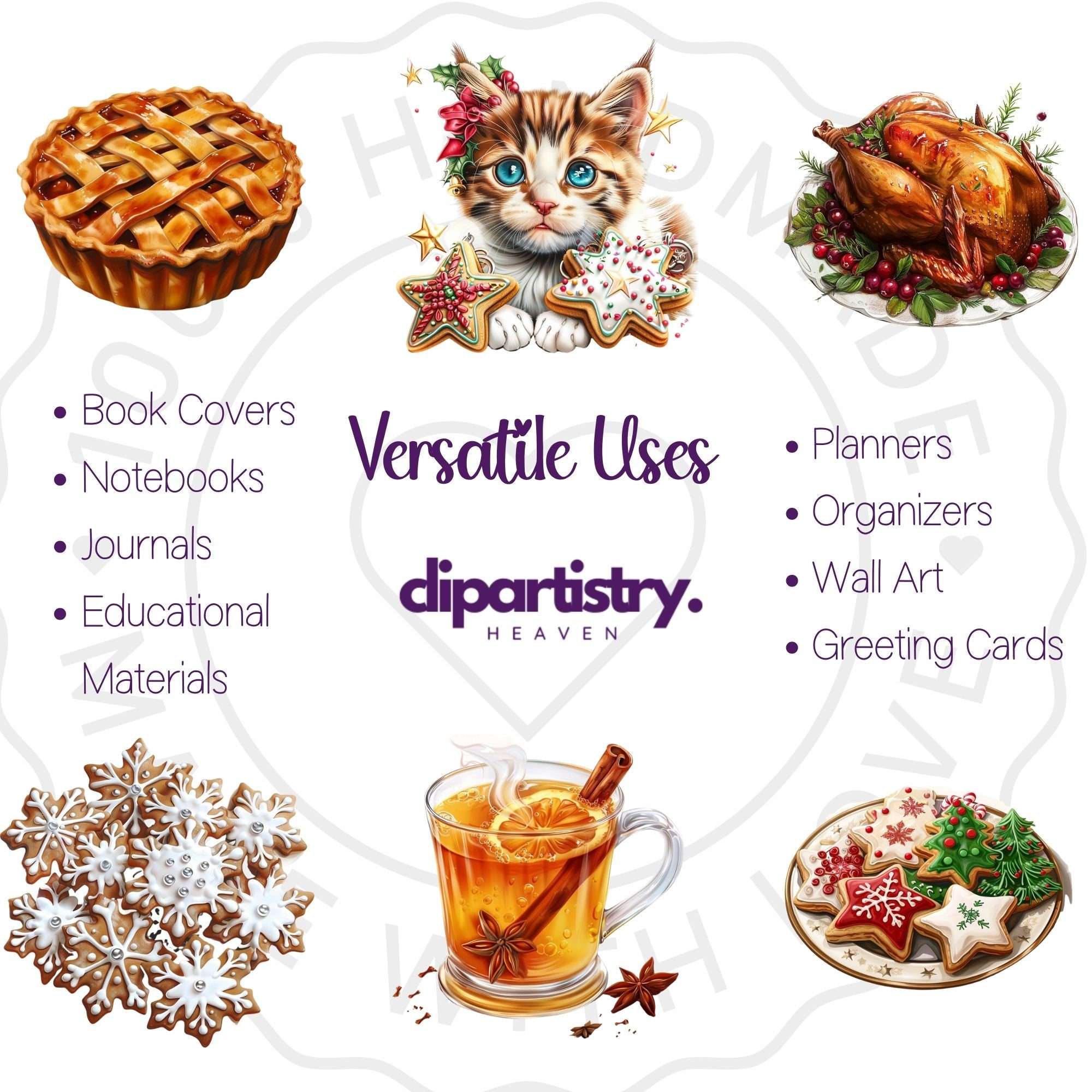 Christmas Food and Drinks Clipart - CraftNest - Digital Crafting and Art