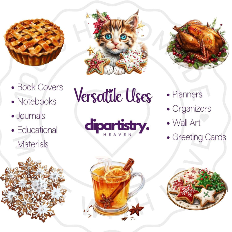 Christmas Food and Drinks Clipart - CraftNest - Digital Crafting and Art